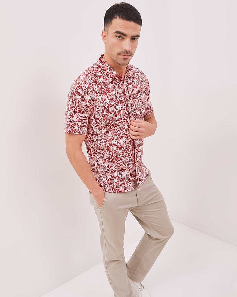 ANS.EIN | DAUN Man Batik Shirt With Point Collar