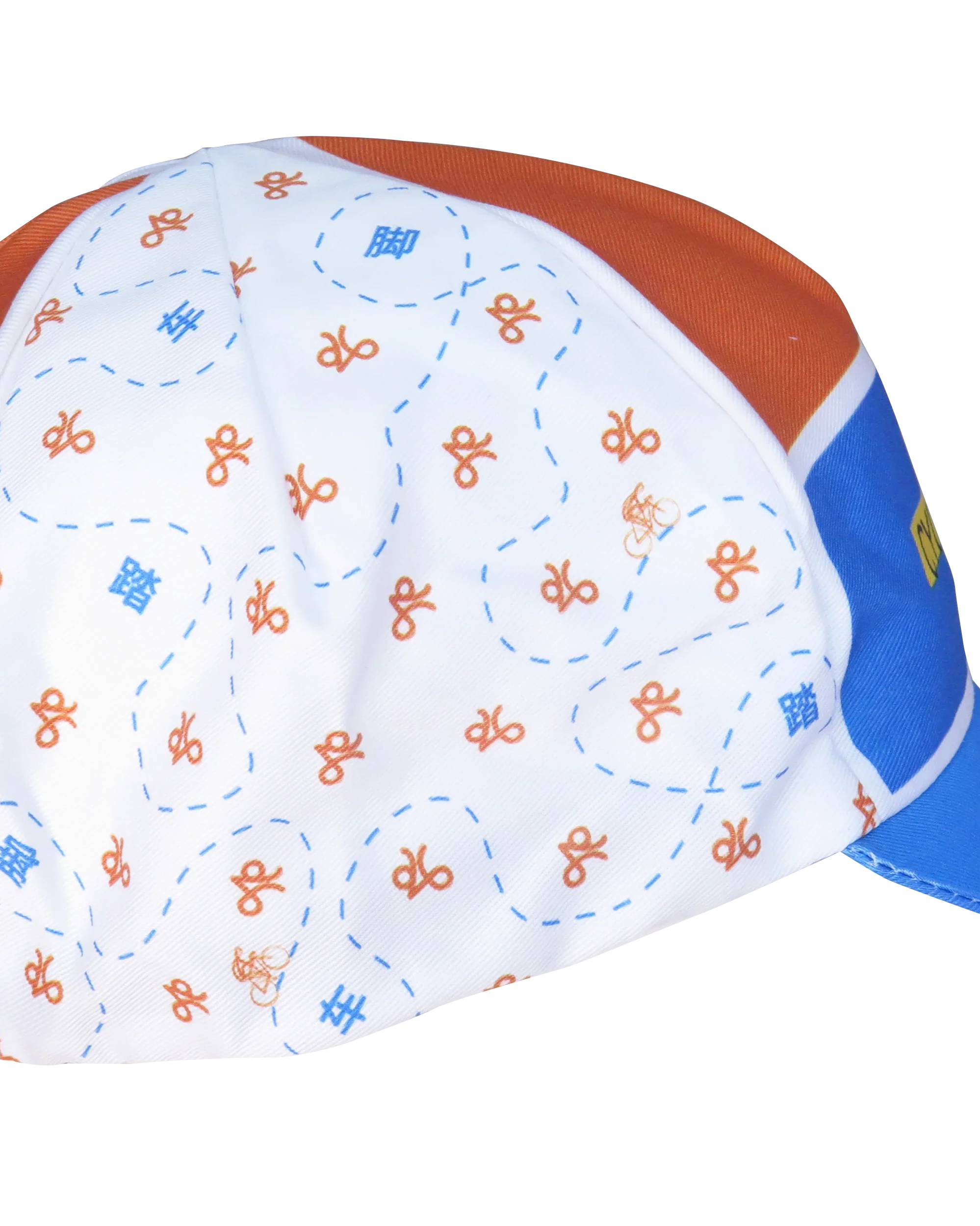 A DESIGN BY TAKACHYA | Cycling Cap - Cycle Shiok Orange Blue