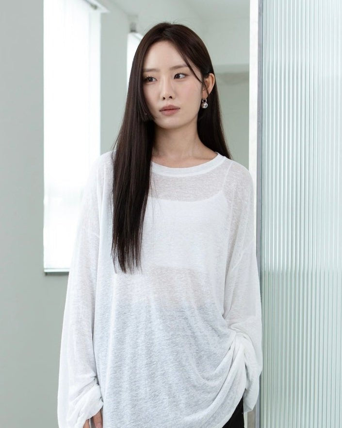 SAERO COLLECTIVE | Myeon Long Sleeve Top | White