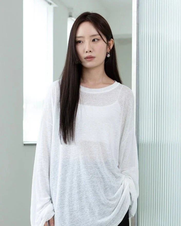 SAERO COLLECTIVE | Myeon Long Sleeve Top | White