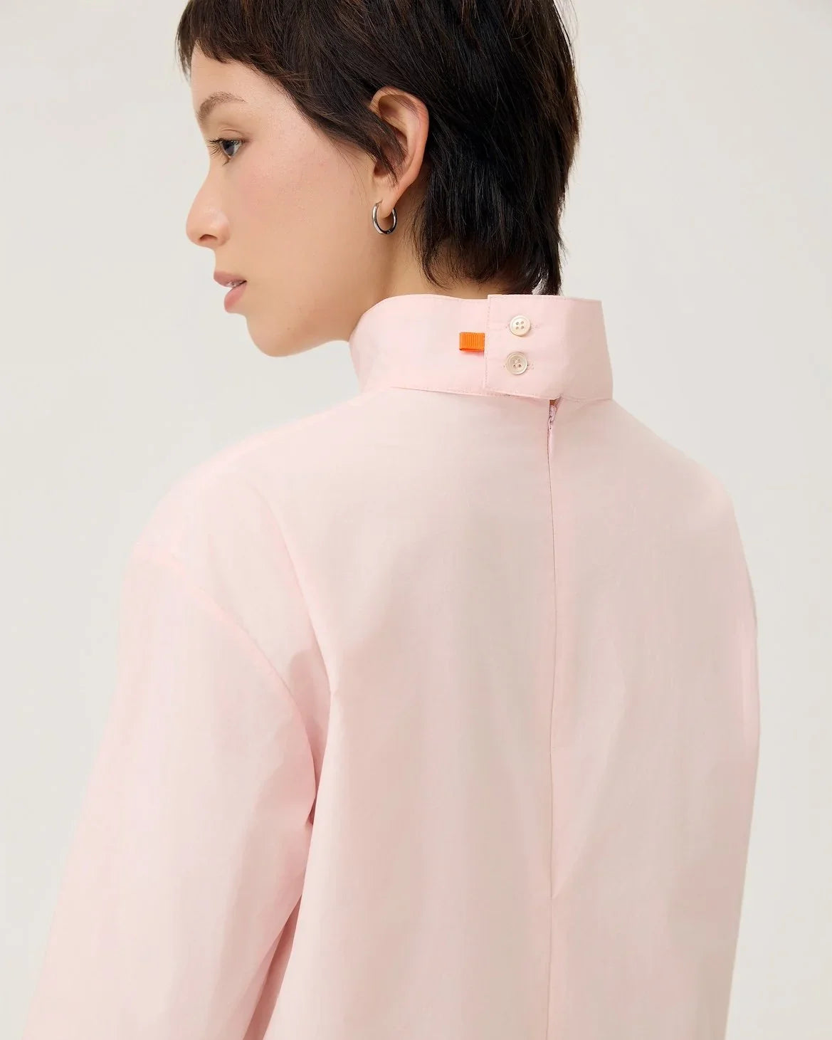3EIGHTH | Oki Scarf Collar Top in Sakura Pink