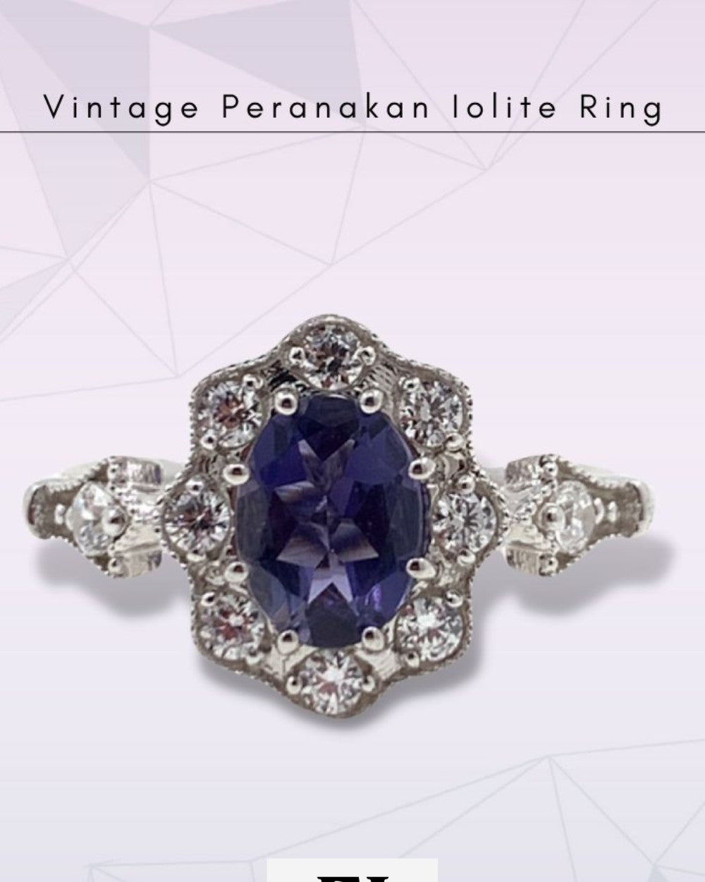 CREATIVE JEWELLERY STUDIO | Peranakan Iolite Ring by Flin Lee