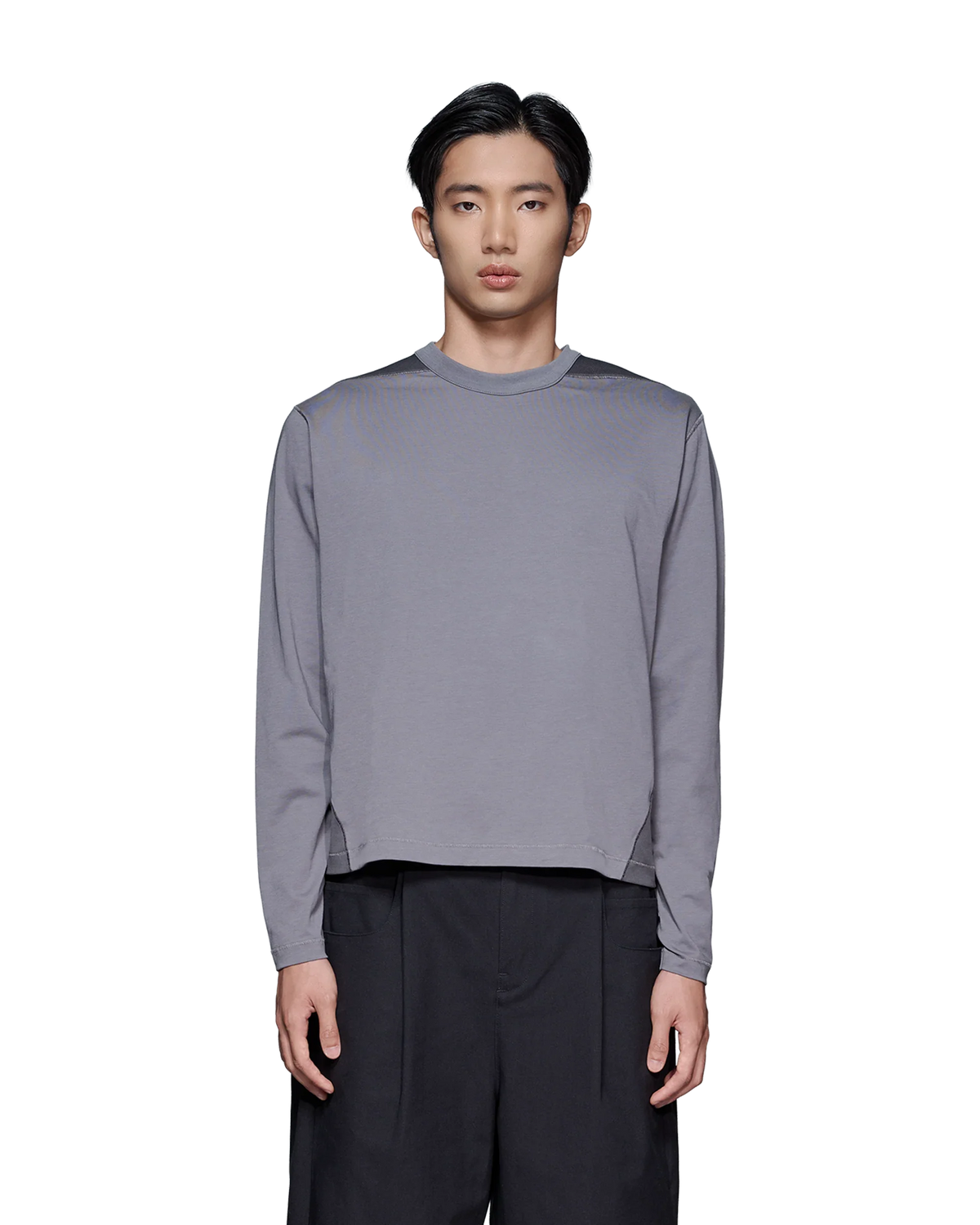 DIRTY MANNERS | Panel Long Sleeve T-shirt