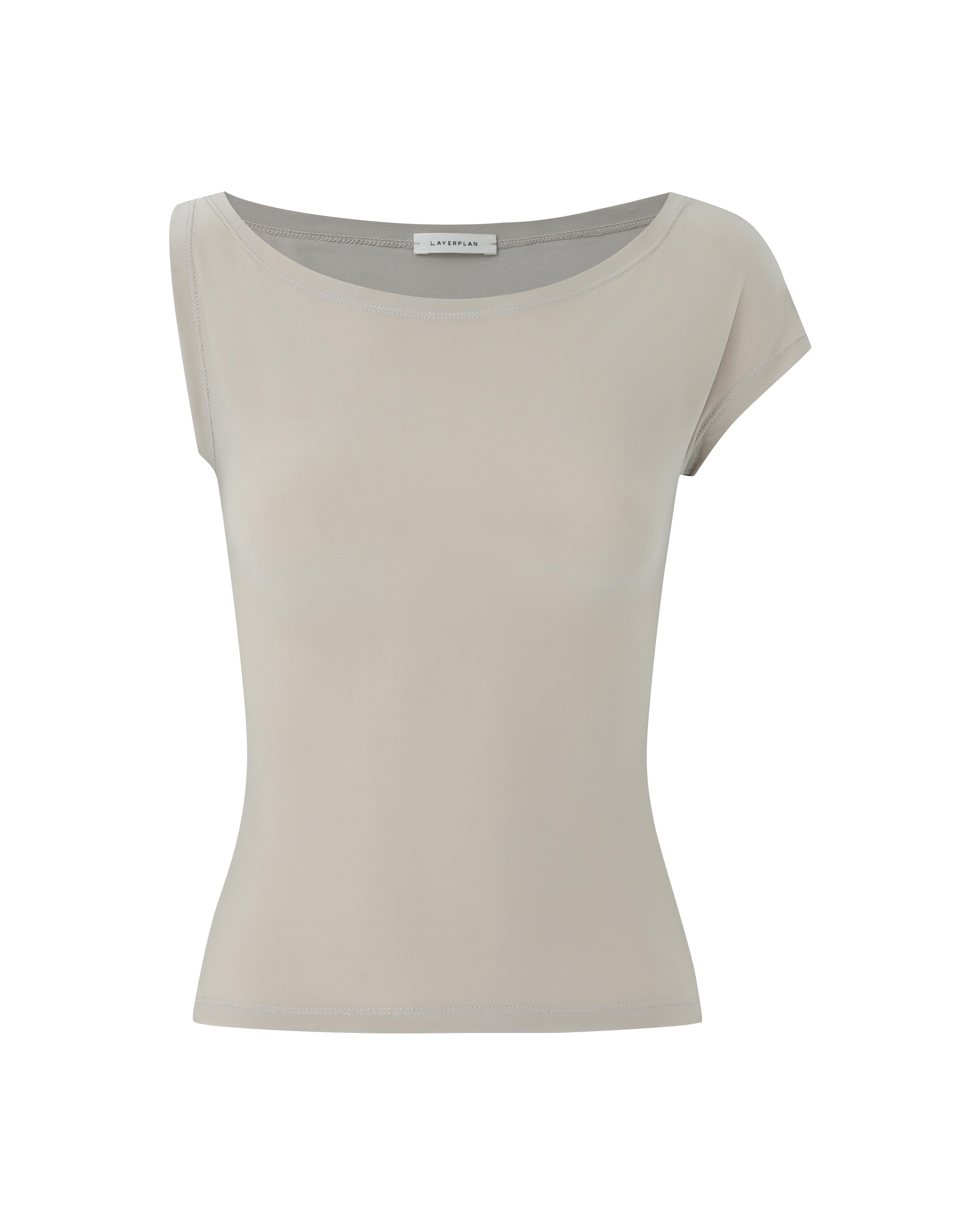 LAYERPLAN | Cotton Stretch Esmé Asymmetric T-Shirt Top