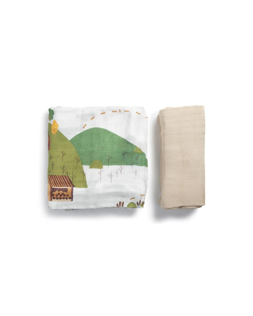 LITTLE REI | Bamboo Swaddle Blanket 2pc