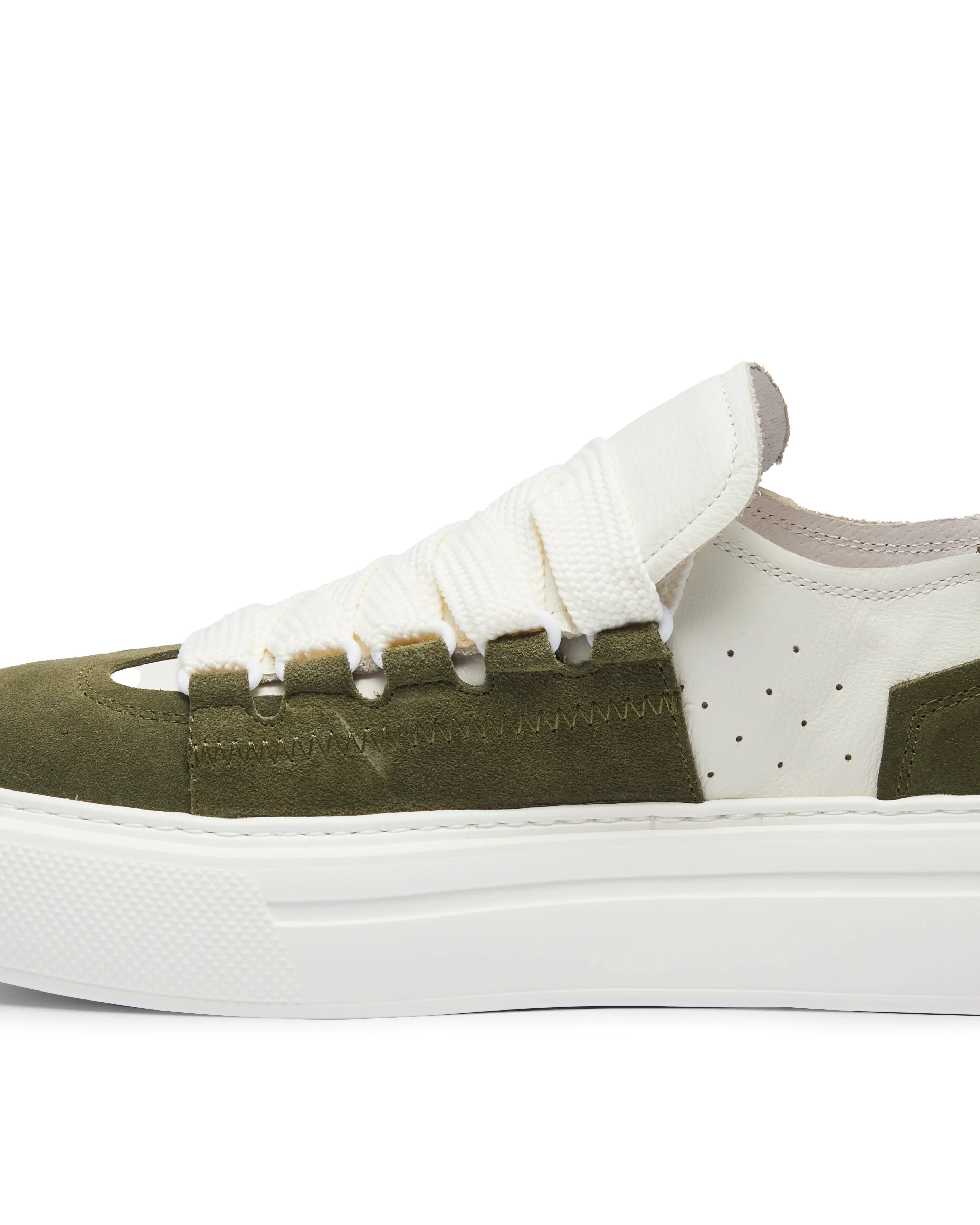 PROJECTWEAR | Felton Broad Shoelace Suede Leather Sneaker Green