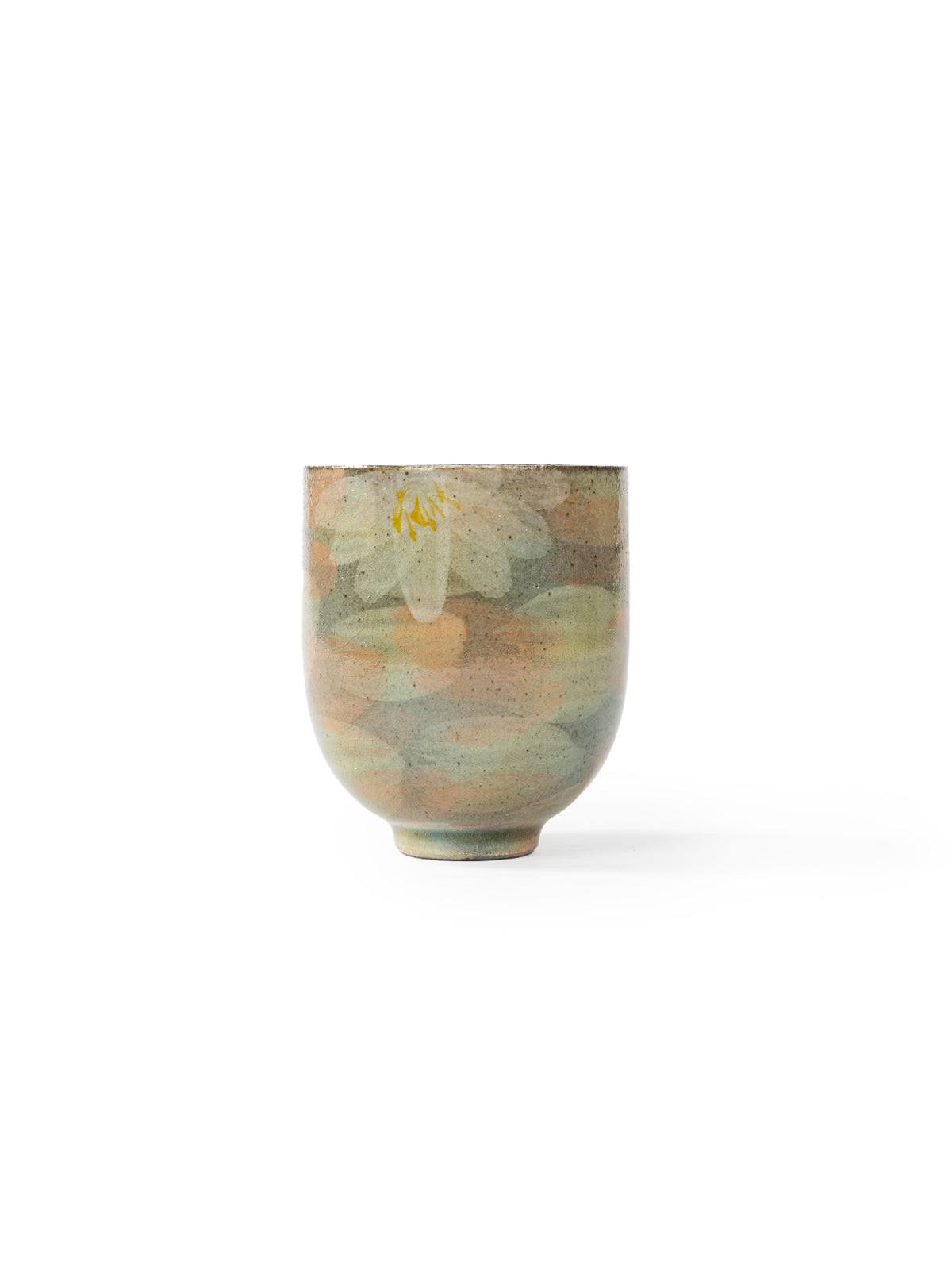 CRAFILAB | Ice Flake Glaze & Daisy Round Teacup