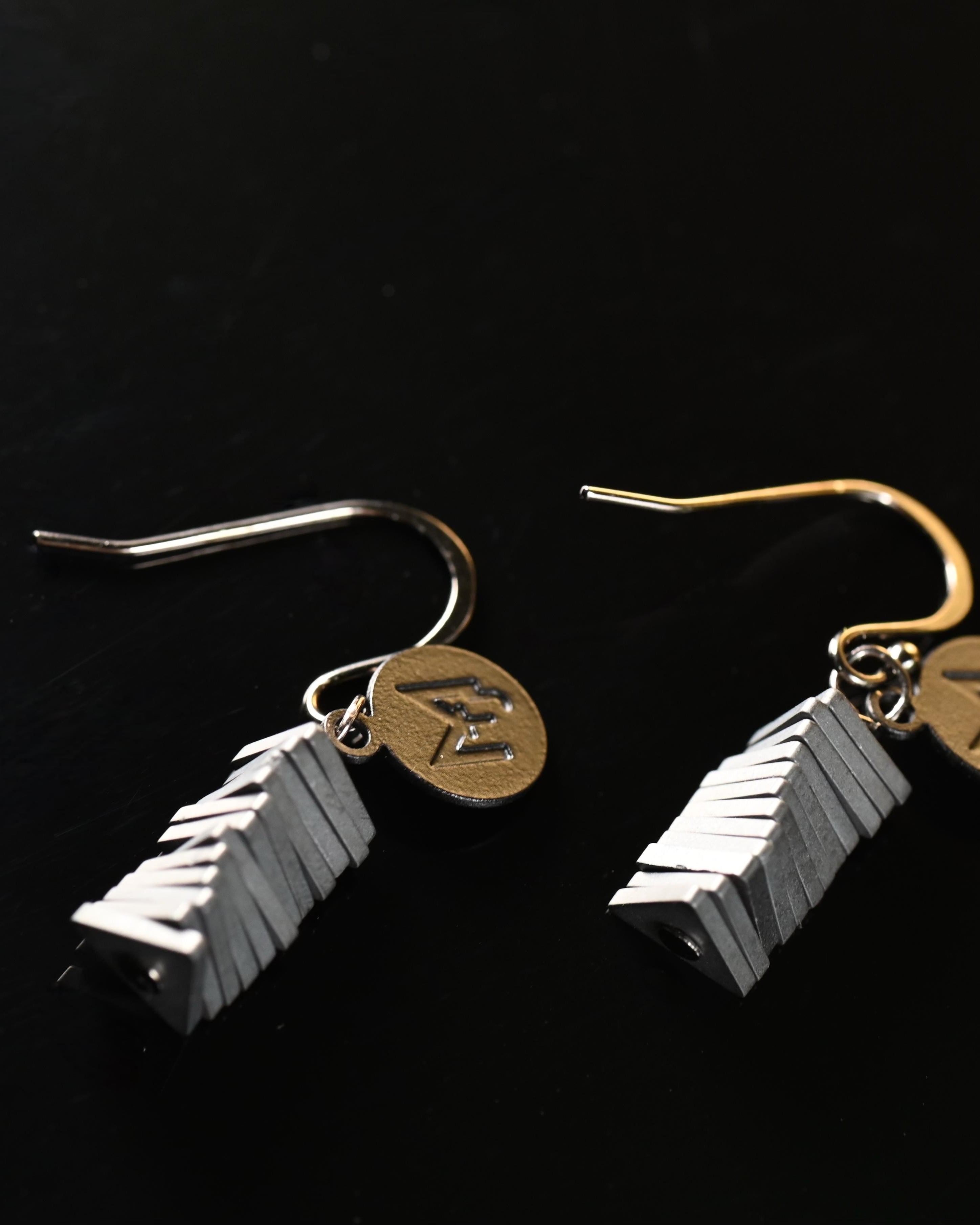 MARILYN TAN JEWELLERY | Electric Kinetic Hematite Hook Earrings