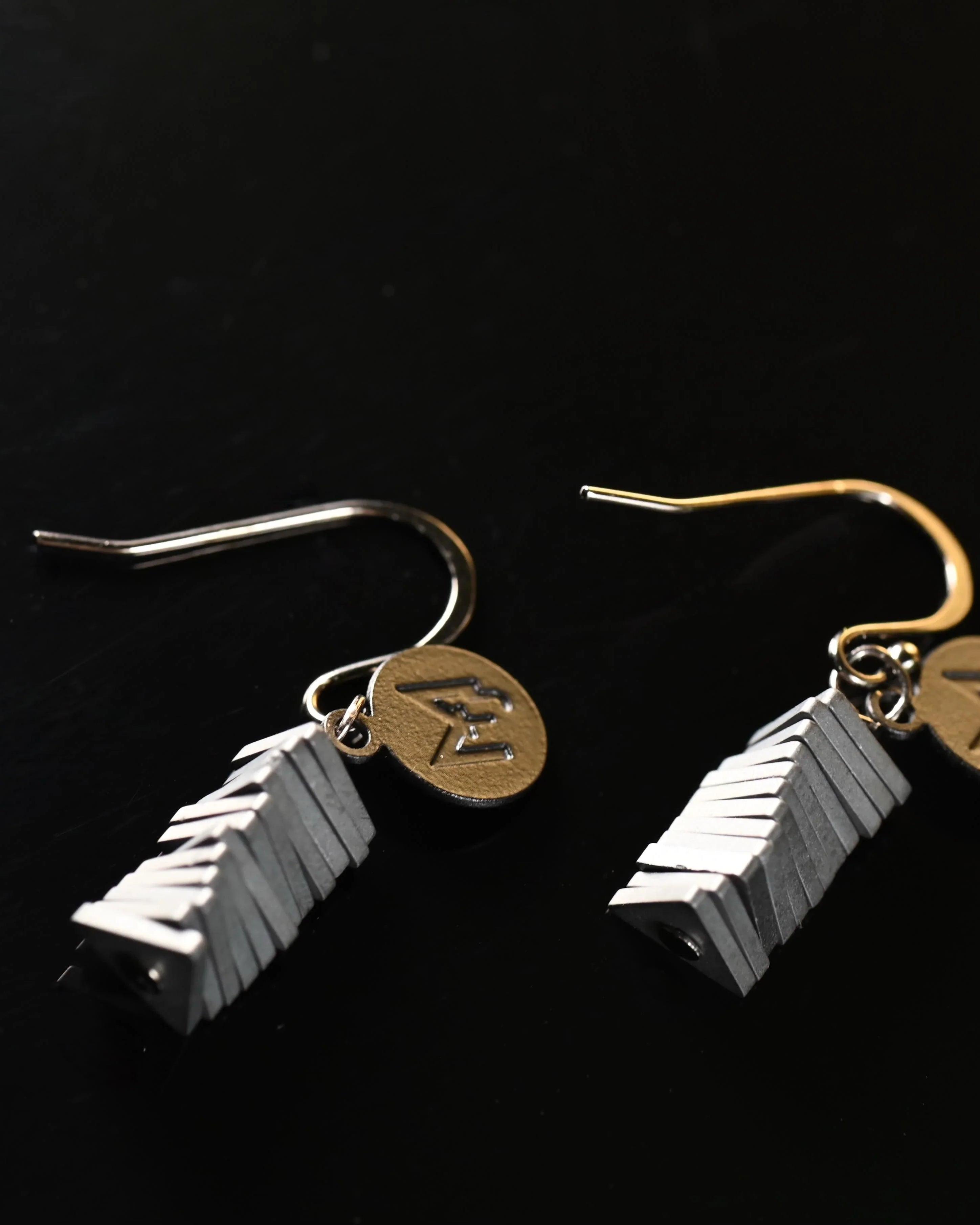 MARILYN TAN JEWELLERY | Electric Kinetic Hematite Hook Earrings