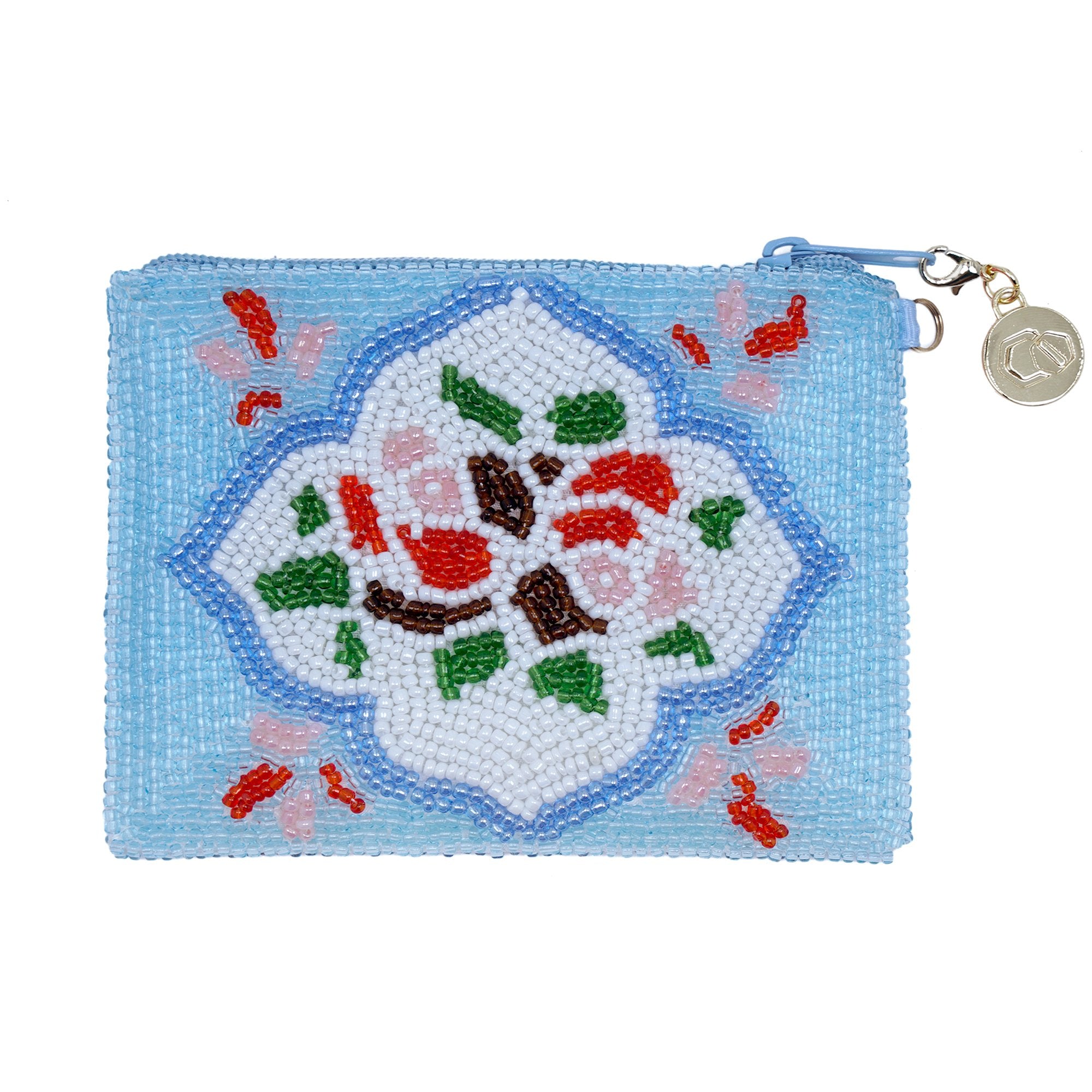 COCOONESE | Beaded Coin Purse - Spring Mosaic (BL)