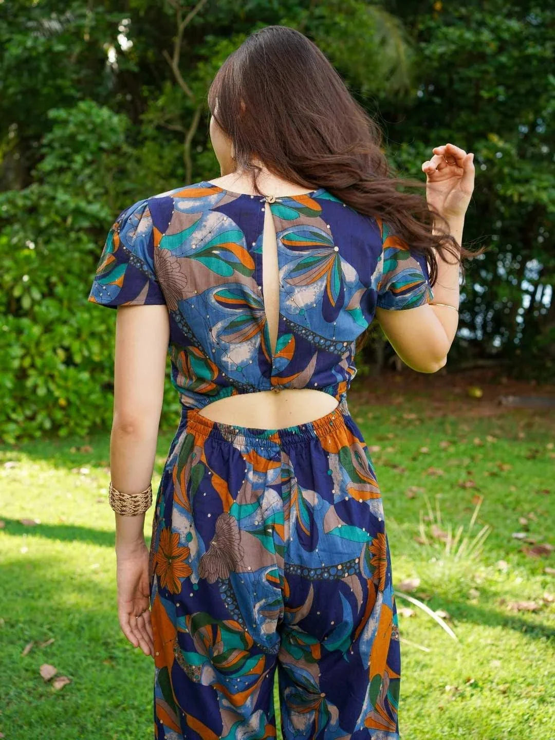 NIMBU | Calypso Women's Jumpsuit In Ocean Mosaic