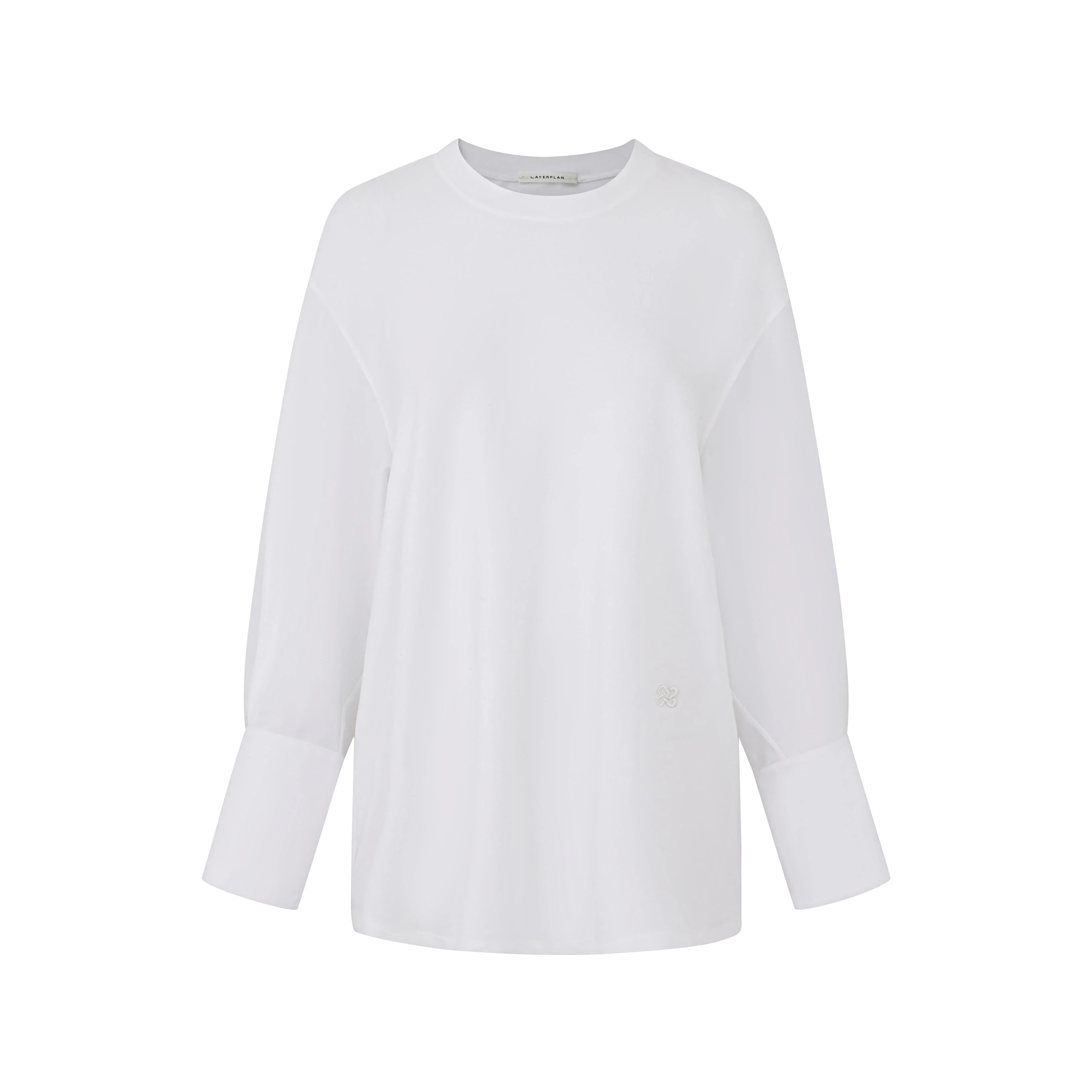 LAYERPLAN | Boyfriend Fit Tencel Blend Long Sleeve Top