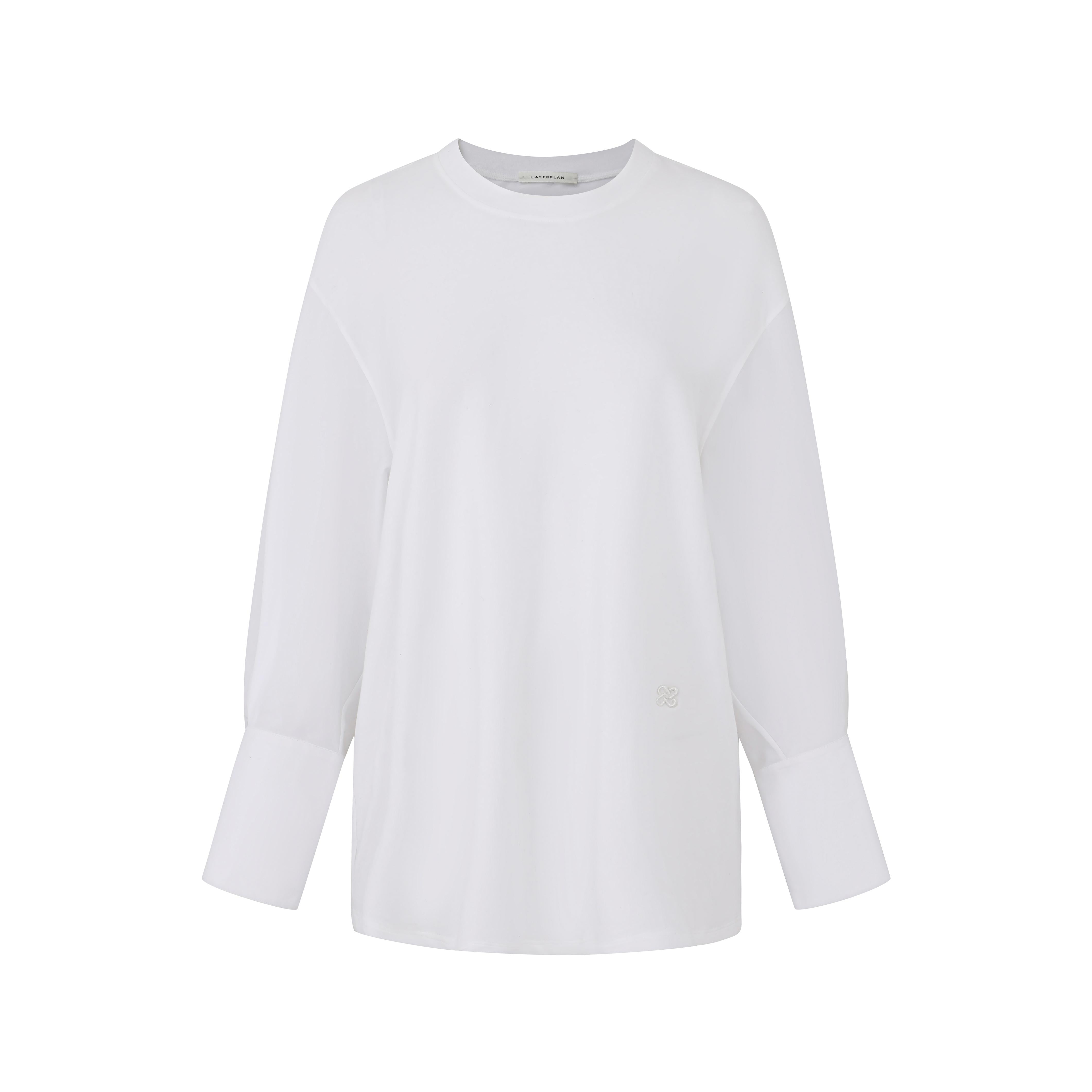 LAYERPLAN | Boyfriend Fit Tencel Blend Long Sleeve Top