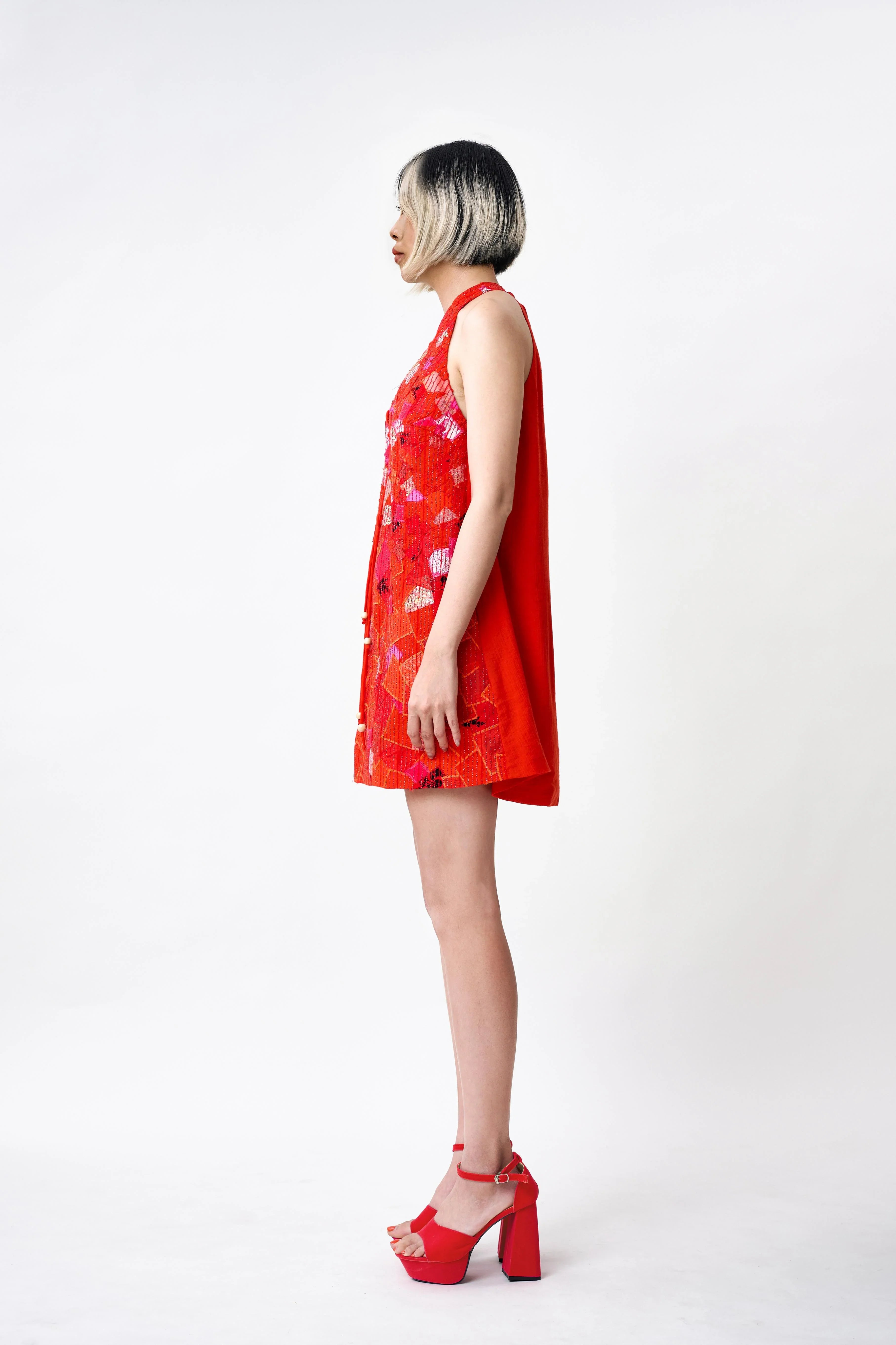 KHAAR | Firecracker Halter Dress