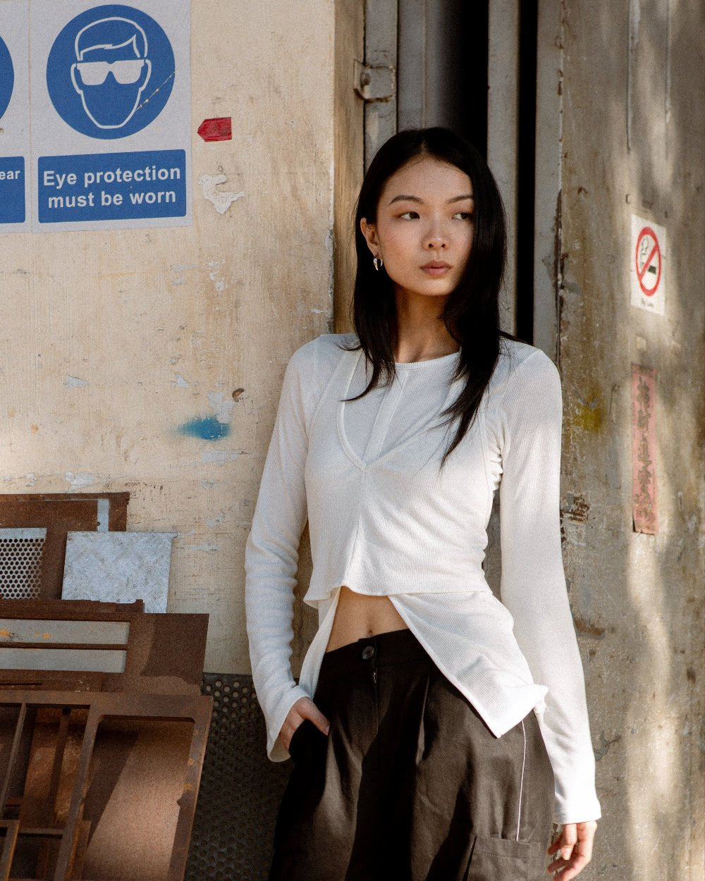 SAERO COLLECTIVE | Split Layer Top | Ivory