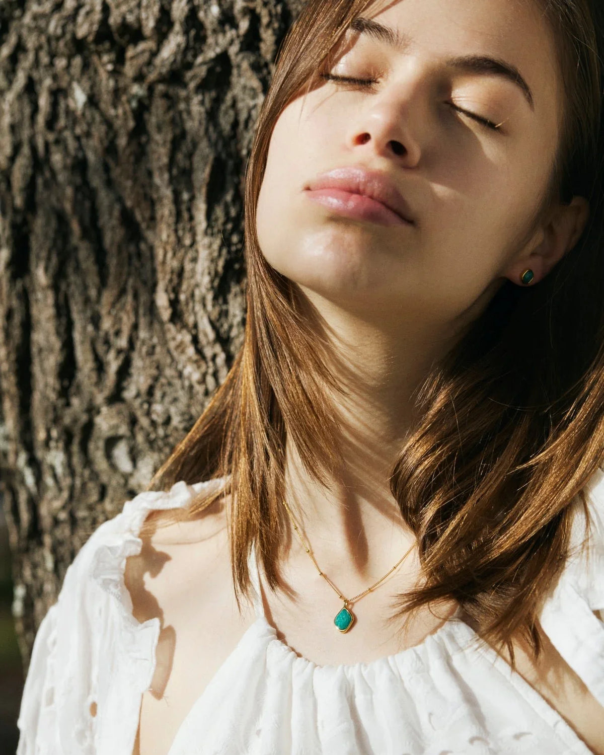 RINA LEE | Courage Amazonite Satellite Chain Necklace