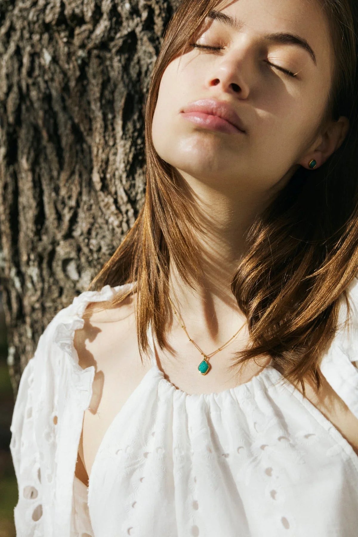 RINA LEE | Courage Amazonite Satellite Chain Necklace