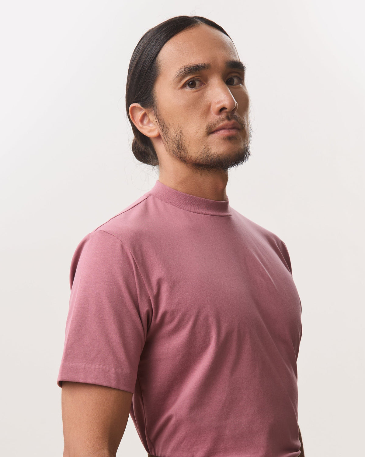 HOUSE OF ANON | Arlo Mock Neck Tee, Jersey