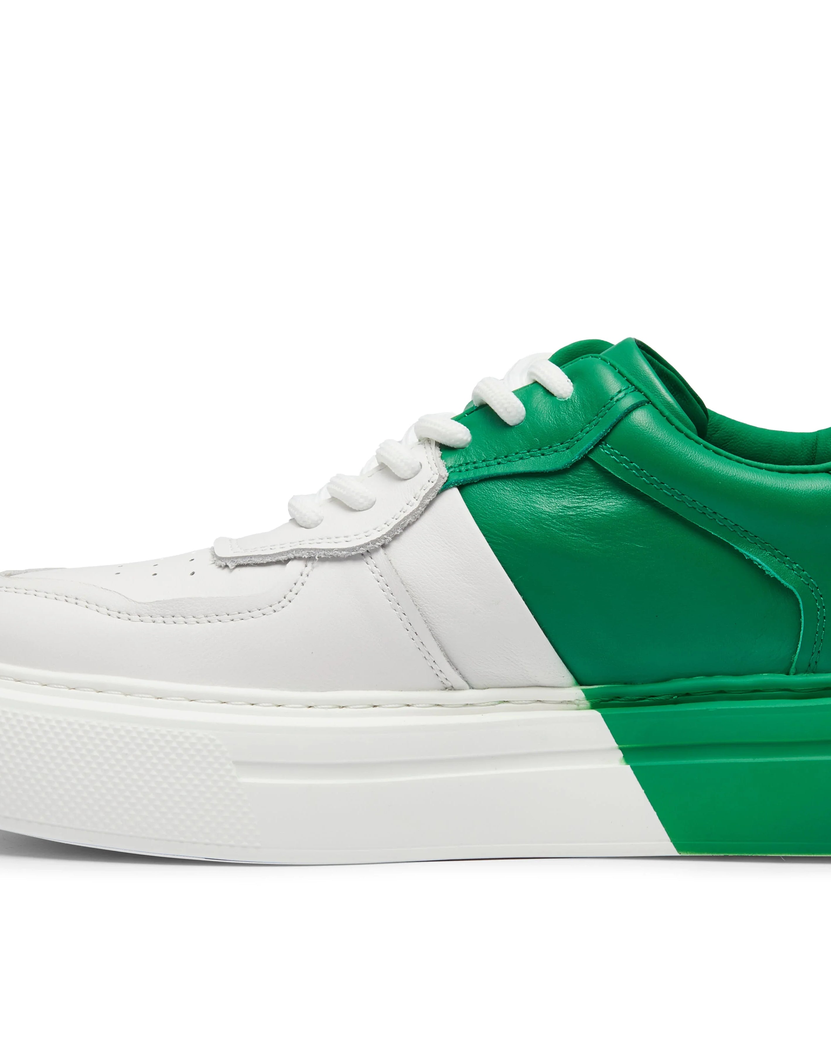 PROJECTWEAR | Fergie Dual Colour Leather Sneaker Green