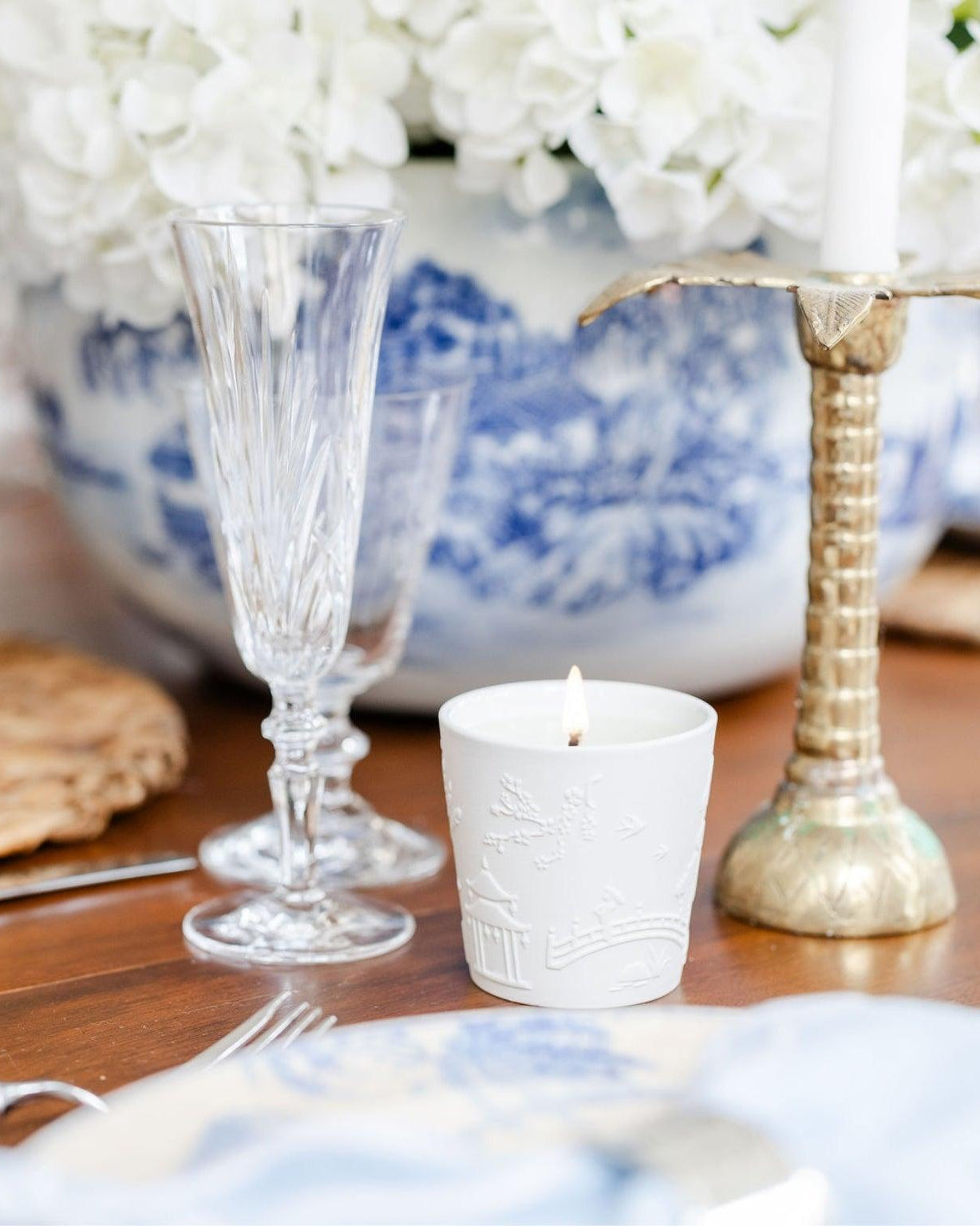 TEMPLE CANDLES | Chinoiserie Ceramic Candle