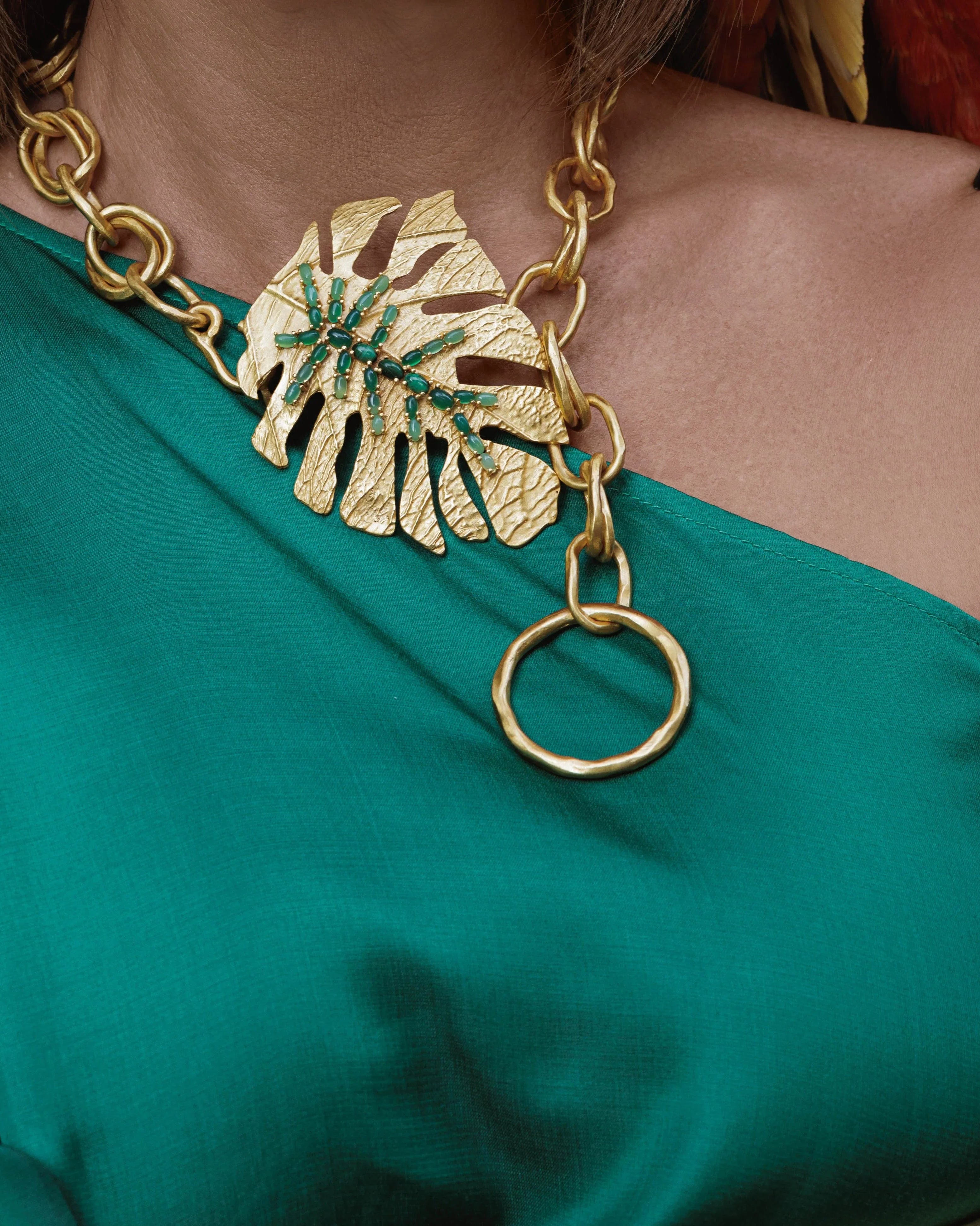 BOHEME BY VERO | Monstera Large Chain Necklace