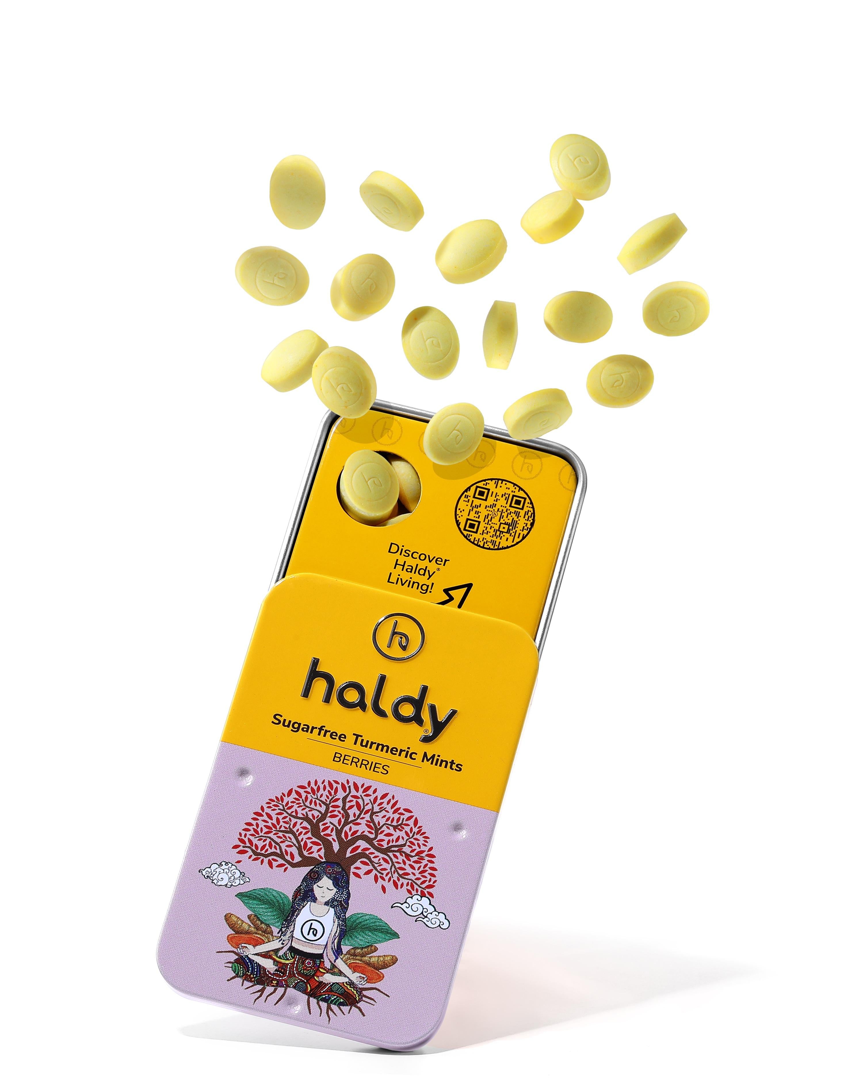 HALDY | Sugarfree Turmeric Mints - Berries (Single Pack)