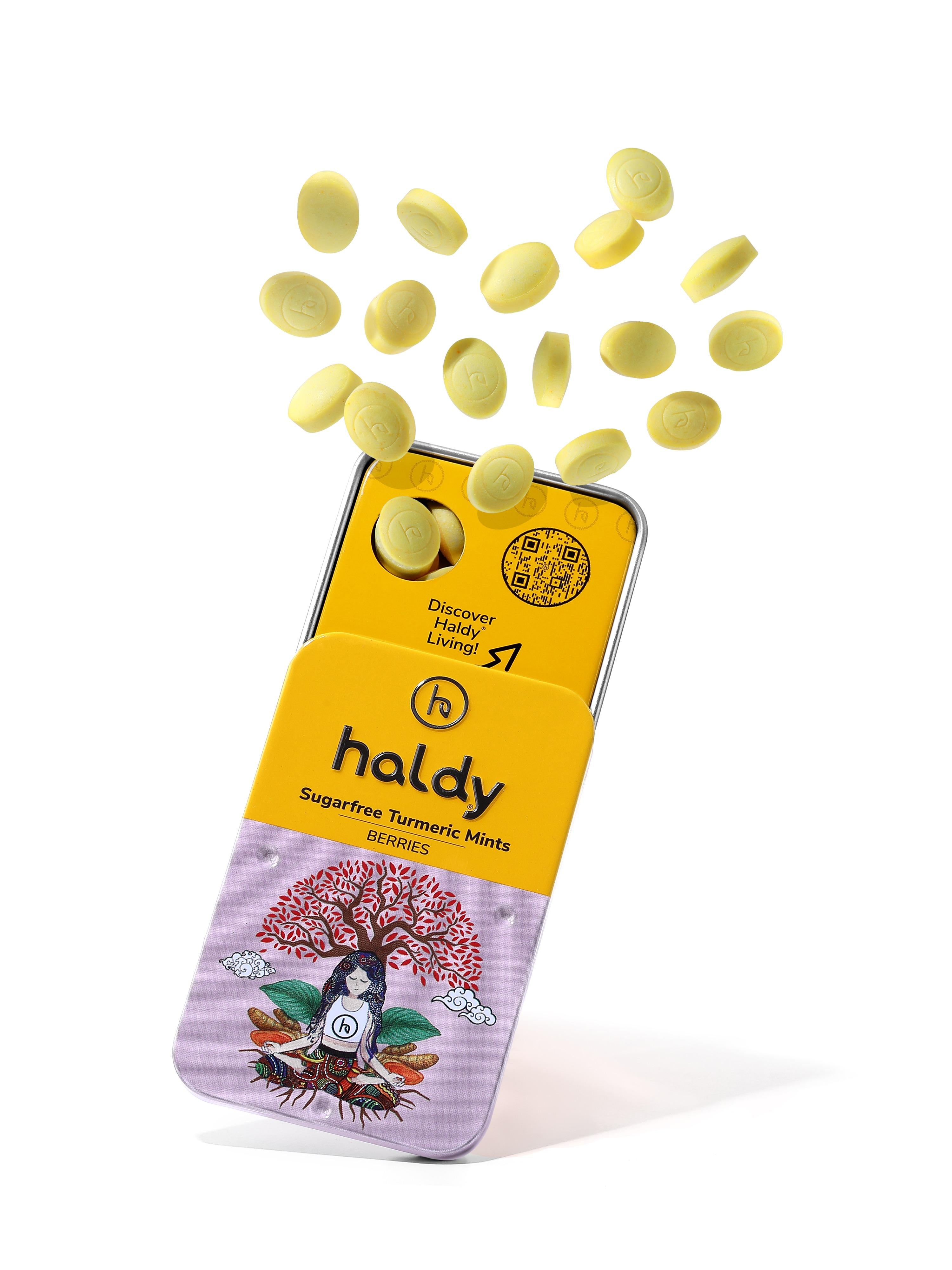 HALDY | Sugarfree Turmeric Mints - Berries (Single Pack)
