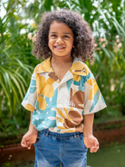 NIMBU | Valeria Beige Kids Shirt in Flex Cotton