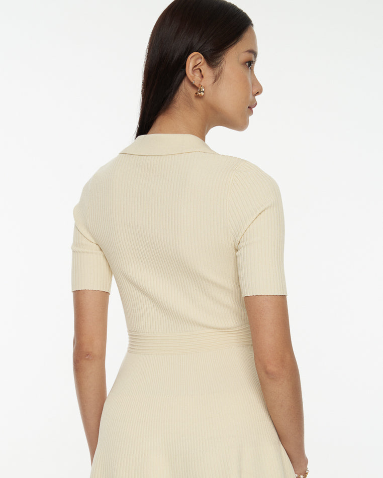 DRESSINGPAULA | Rib-Knit Polo Dress