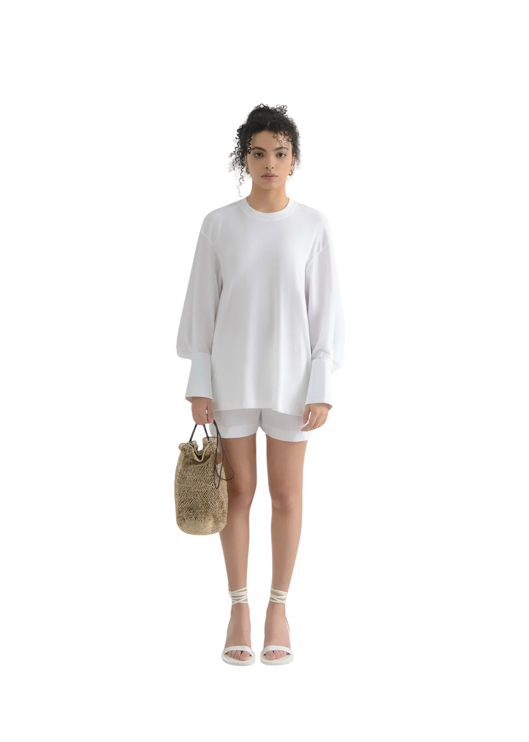 LAYERPLAN | Embroidered Elastic Waist Shorts