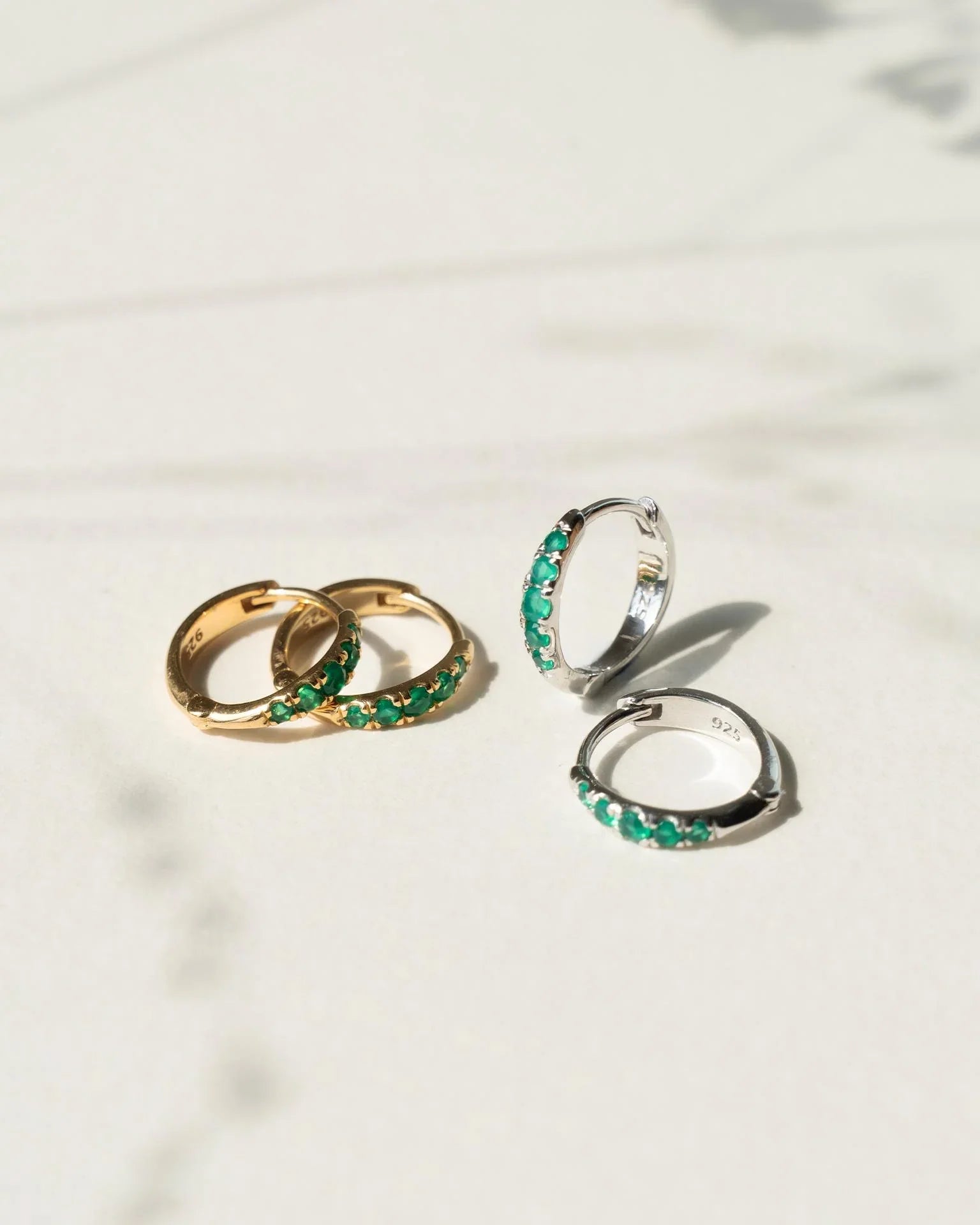 EMBRACE JEWELLERY | Eclipse Hoops With Green Onyx