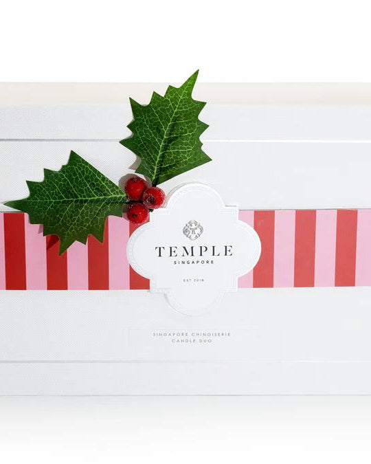 TEMPLE CANDLES | Christmas Chinoiserie Candle Duo Gift Box