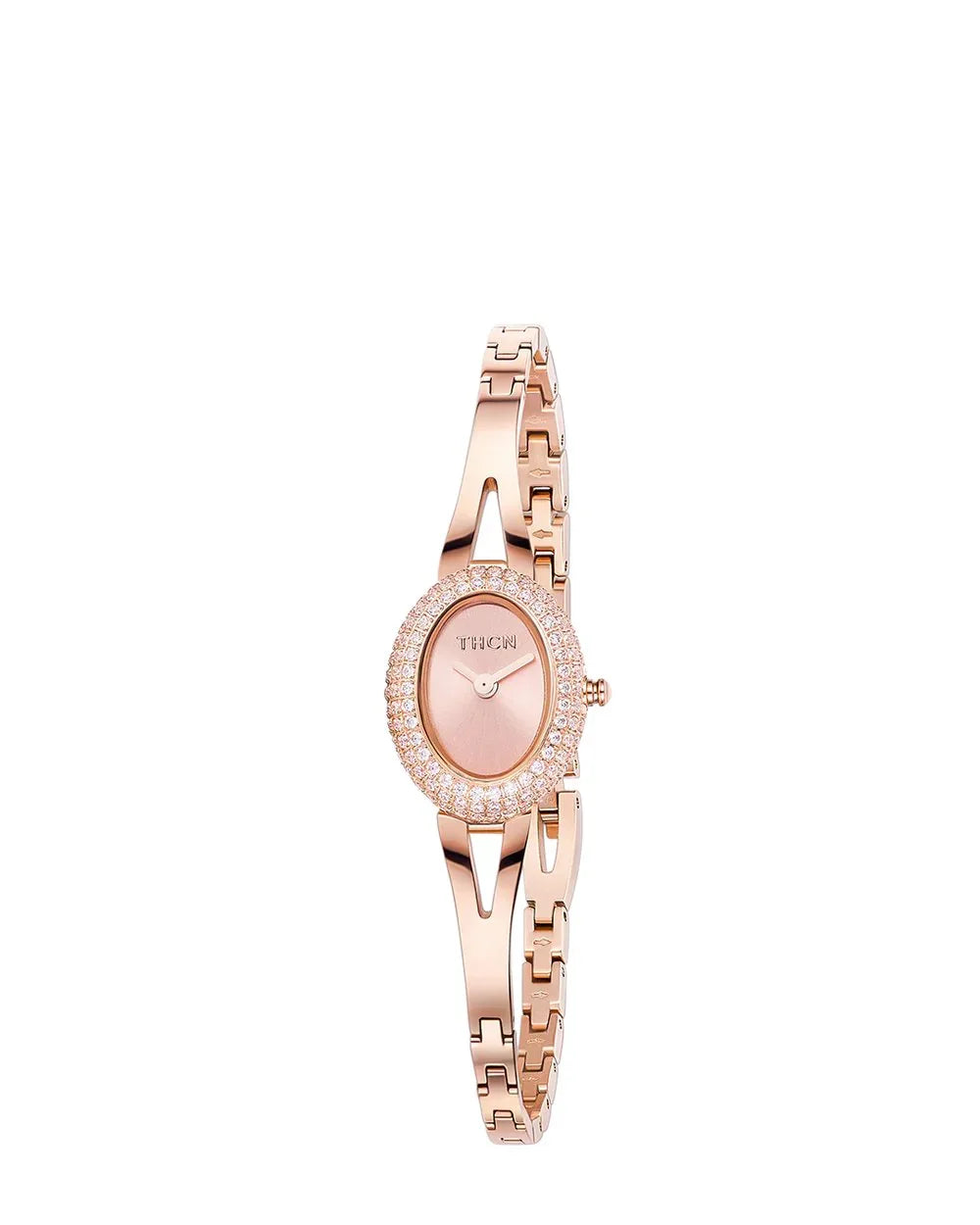 BLACK BY BLUE BRAVE | THCN Nยท I Mini Rose Gold Sunray Dial Jewelry Watch