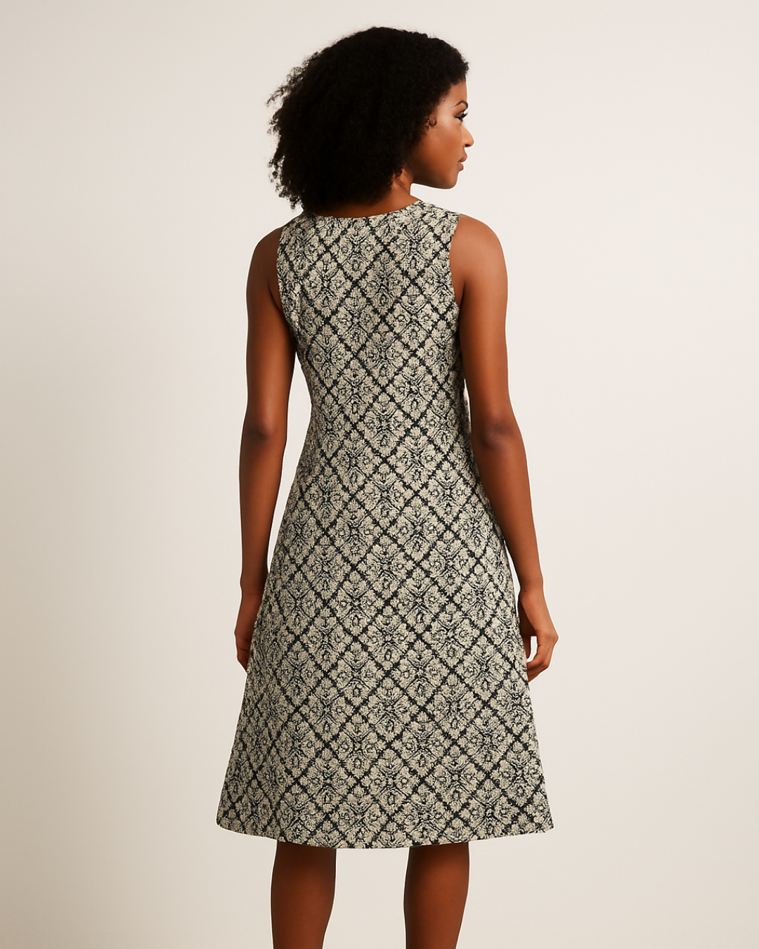 NIMBU | Isla Ikat Women A-Line Dress In Cotton