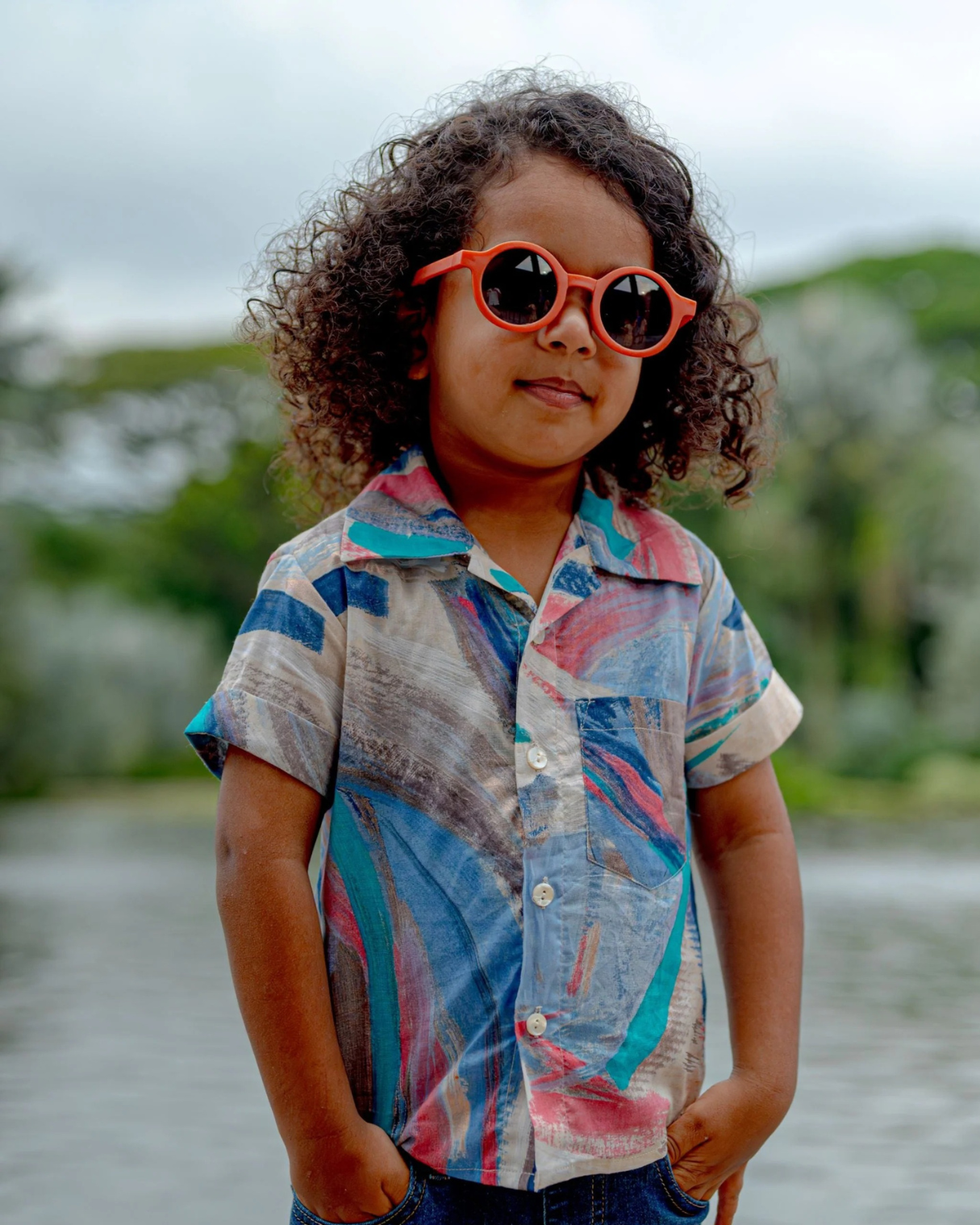 NIMBU | Maldives Kids Unisex Cotton Shirt In Hawaiian Collar
