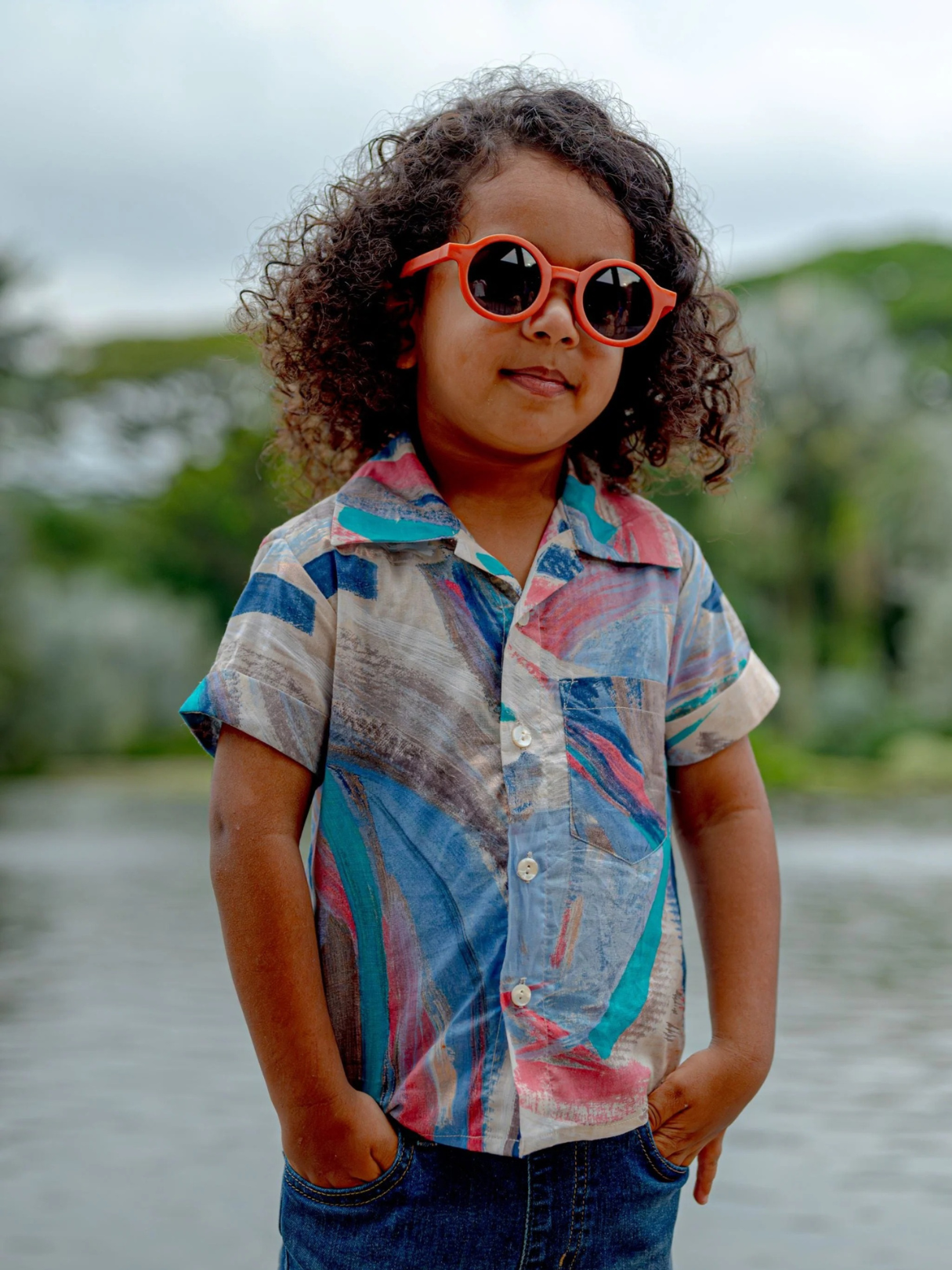NIMBU | Maldives Kids Unisex Cotton Shirt In Hawaiian Collar