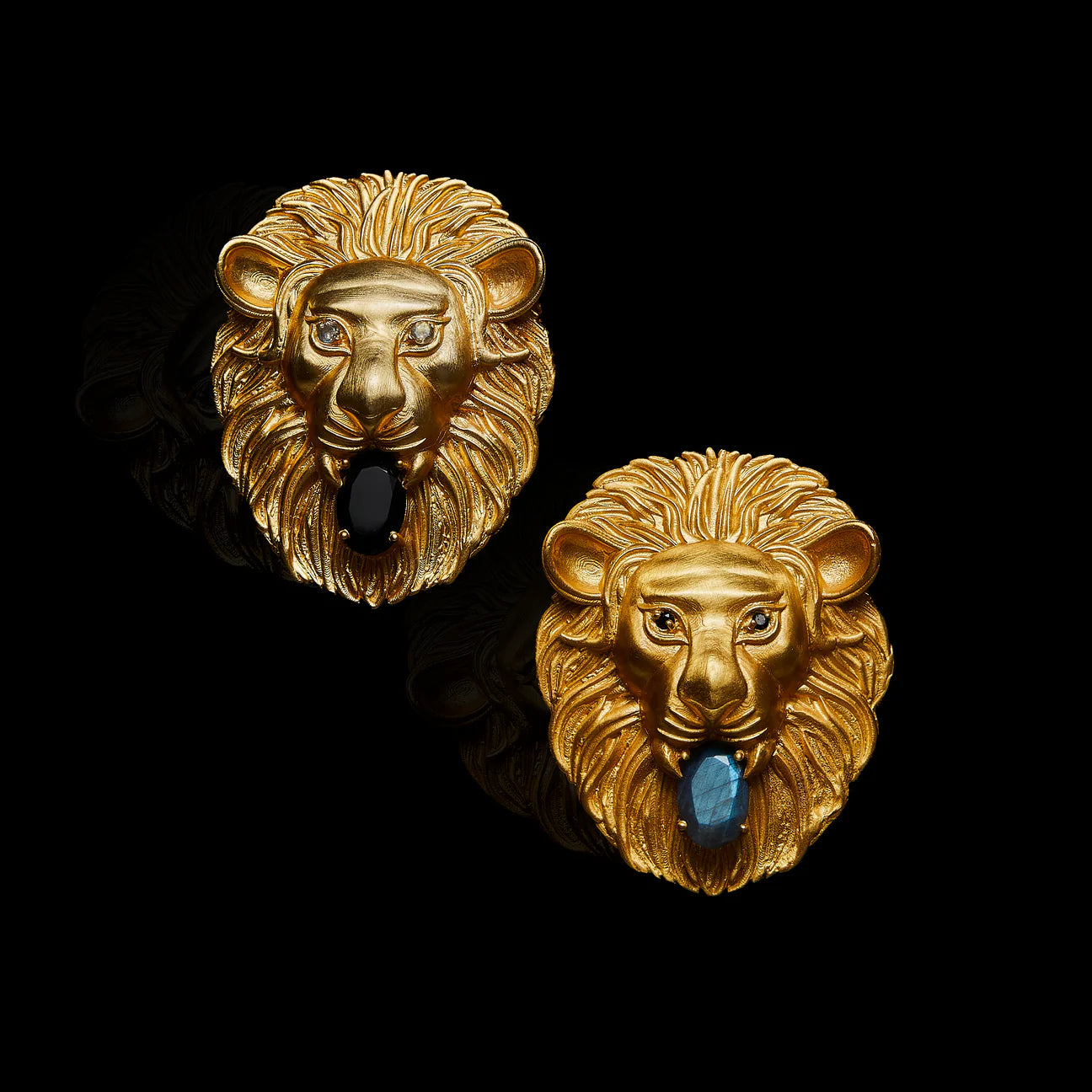 BOHEME BY VERO | Merlion Brooch (Labradorite/ Black)