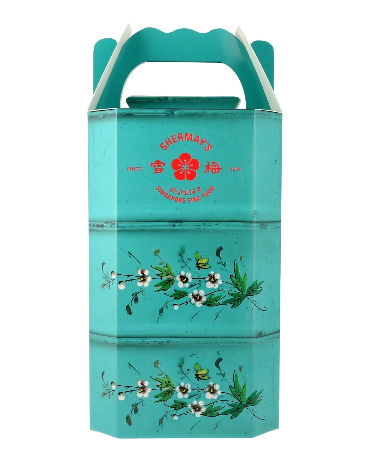 SHERMAY'S SINGAPORE FINE FOOD | Vintage Teal Tingkat Gift Set - Seafood