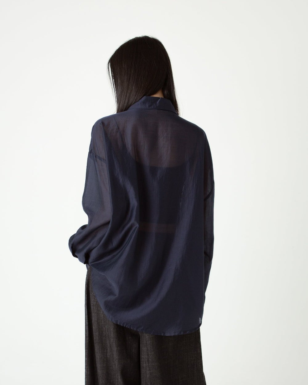 SAERO COLLECTIVE | Malgeun Tencel Shirt | Navy