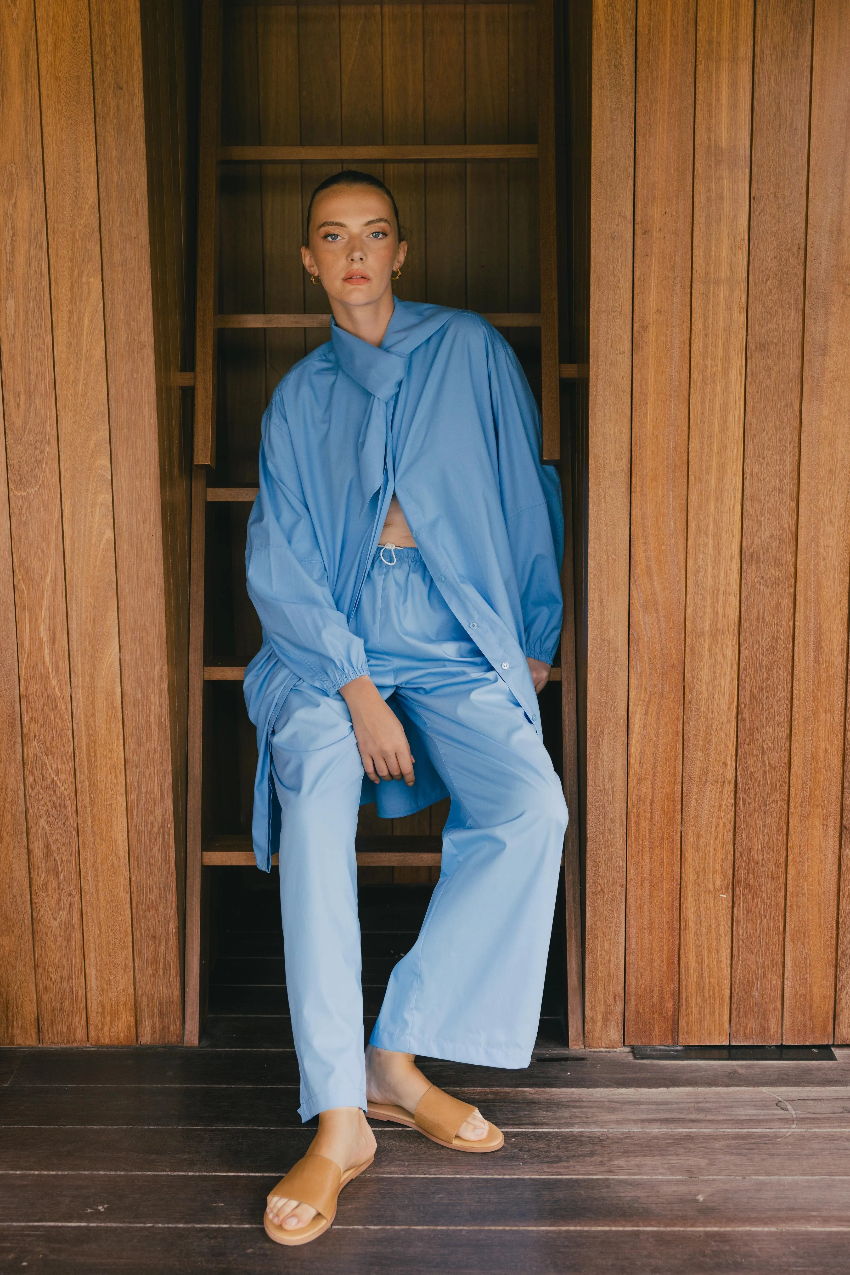 LAYERPLAN | Marina Scarf Collar Shirt Dress