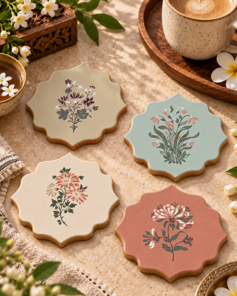 MEJA | The Silver Garden | Marble Tray | Grue en Vol