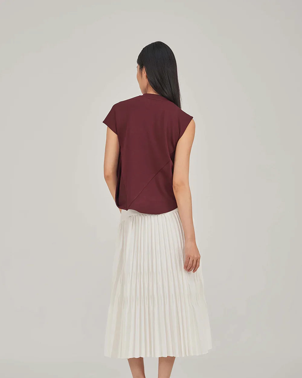 SABRINAGOH | Arleth Knit Top | Maroon