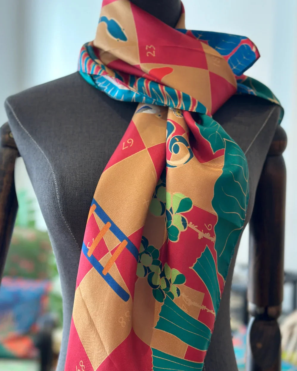 BINARY STYLE | Snake and Ladder Silk Scarf