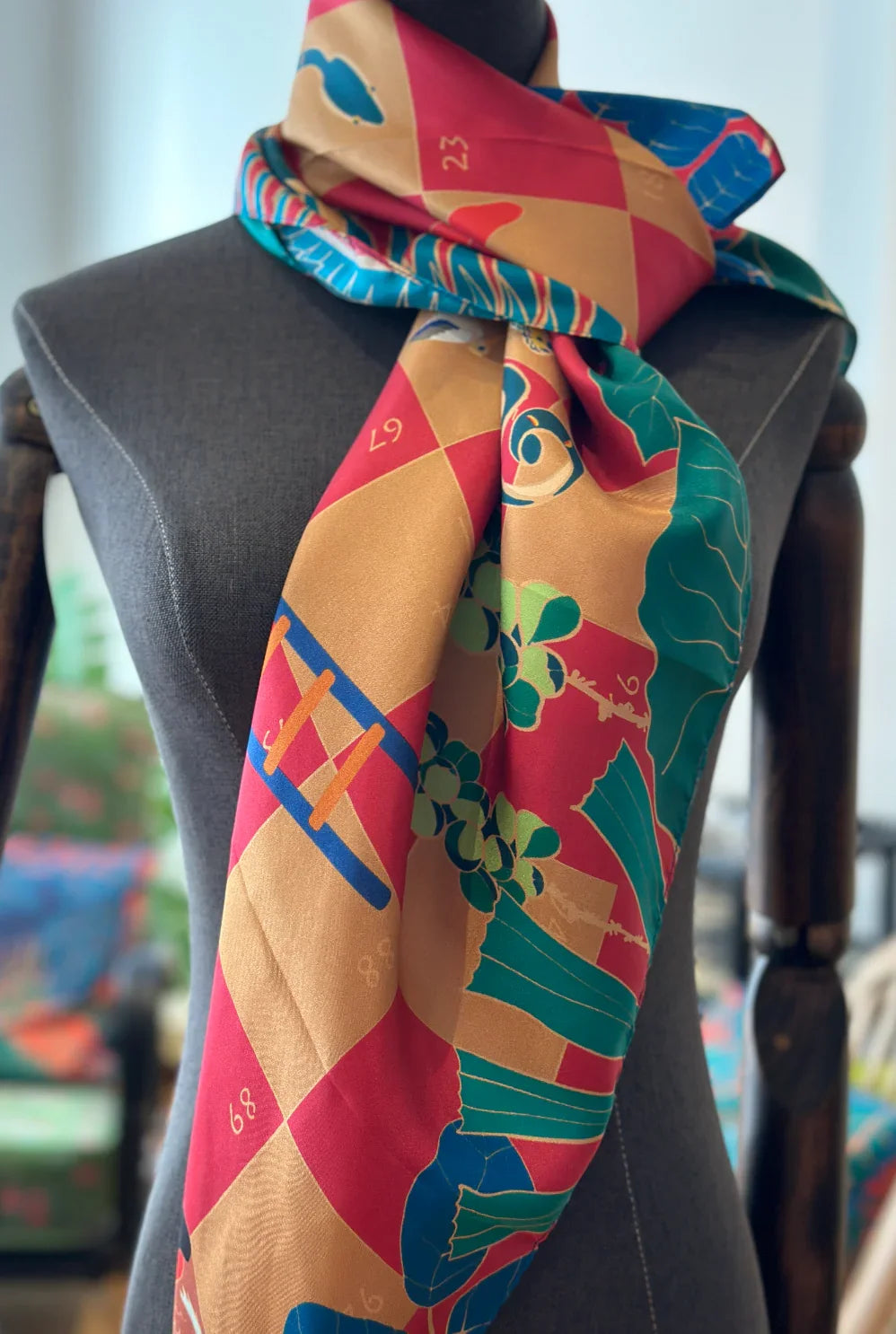 BINARY STYLE | Snake and Ladder Silk Scarf