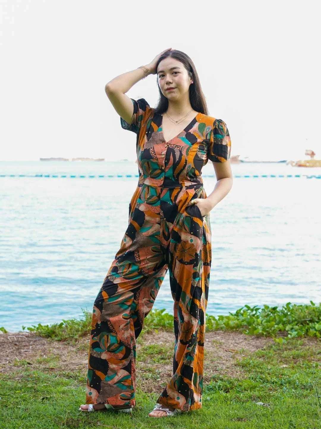 NIMBU | Calypso Women's Jumpsuit In Midnight Mosaic