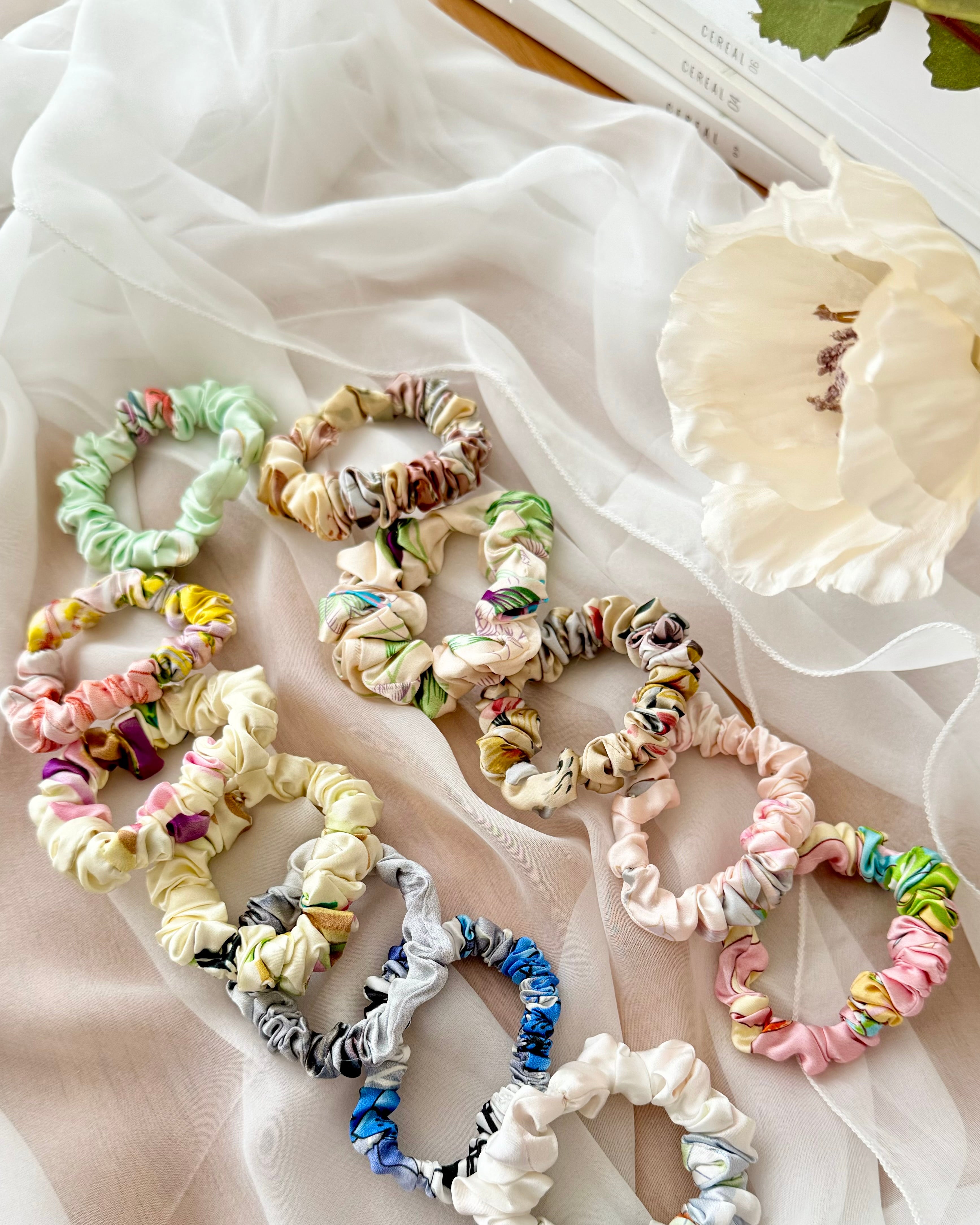 BELLS & BIRDS | Mulberry Silk Scrunchies (Set of 3)