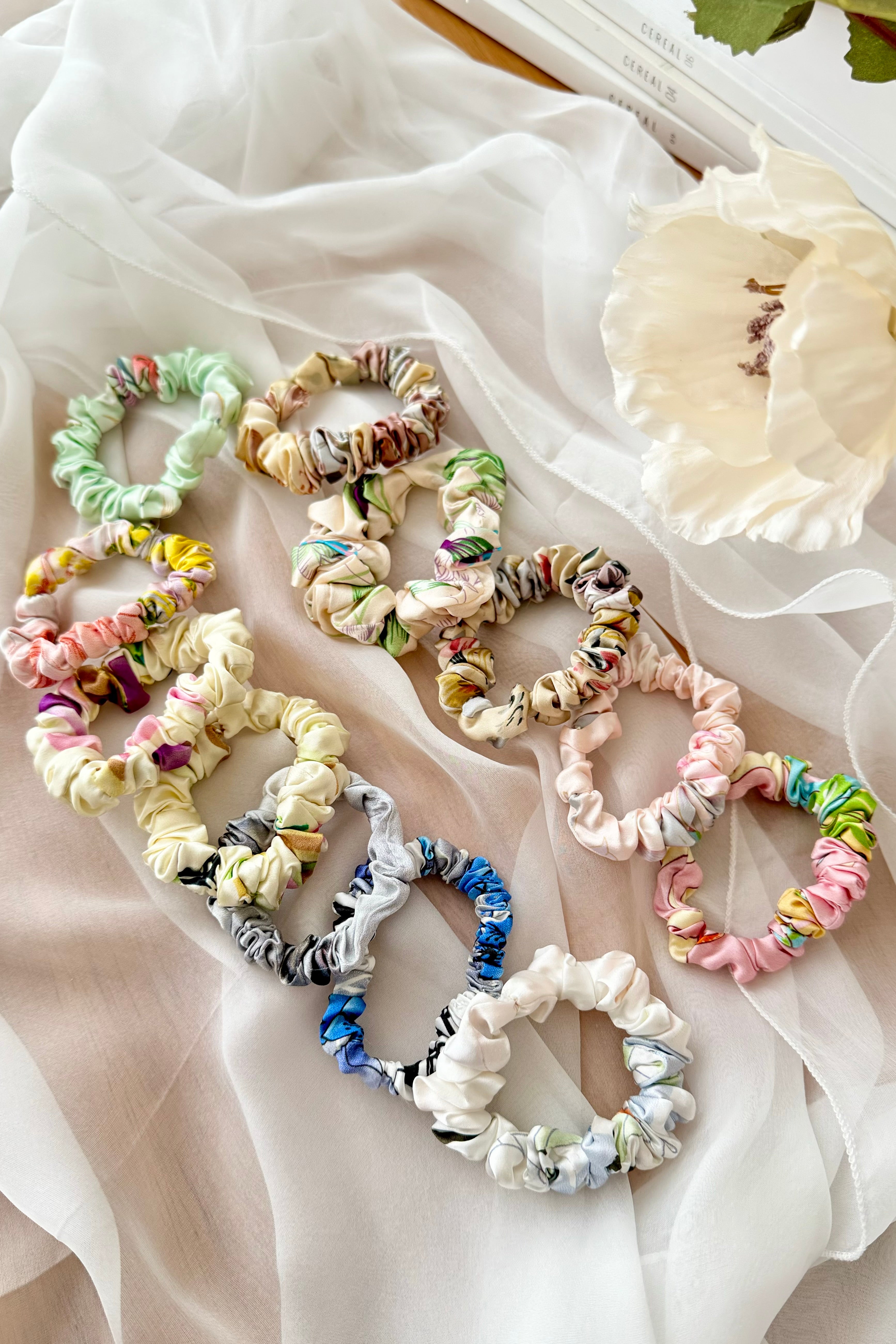 BELLS & BIRDS | Mulberry Silk Scrunchies (Set of 3)