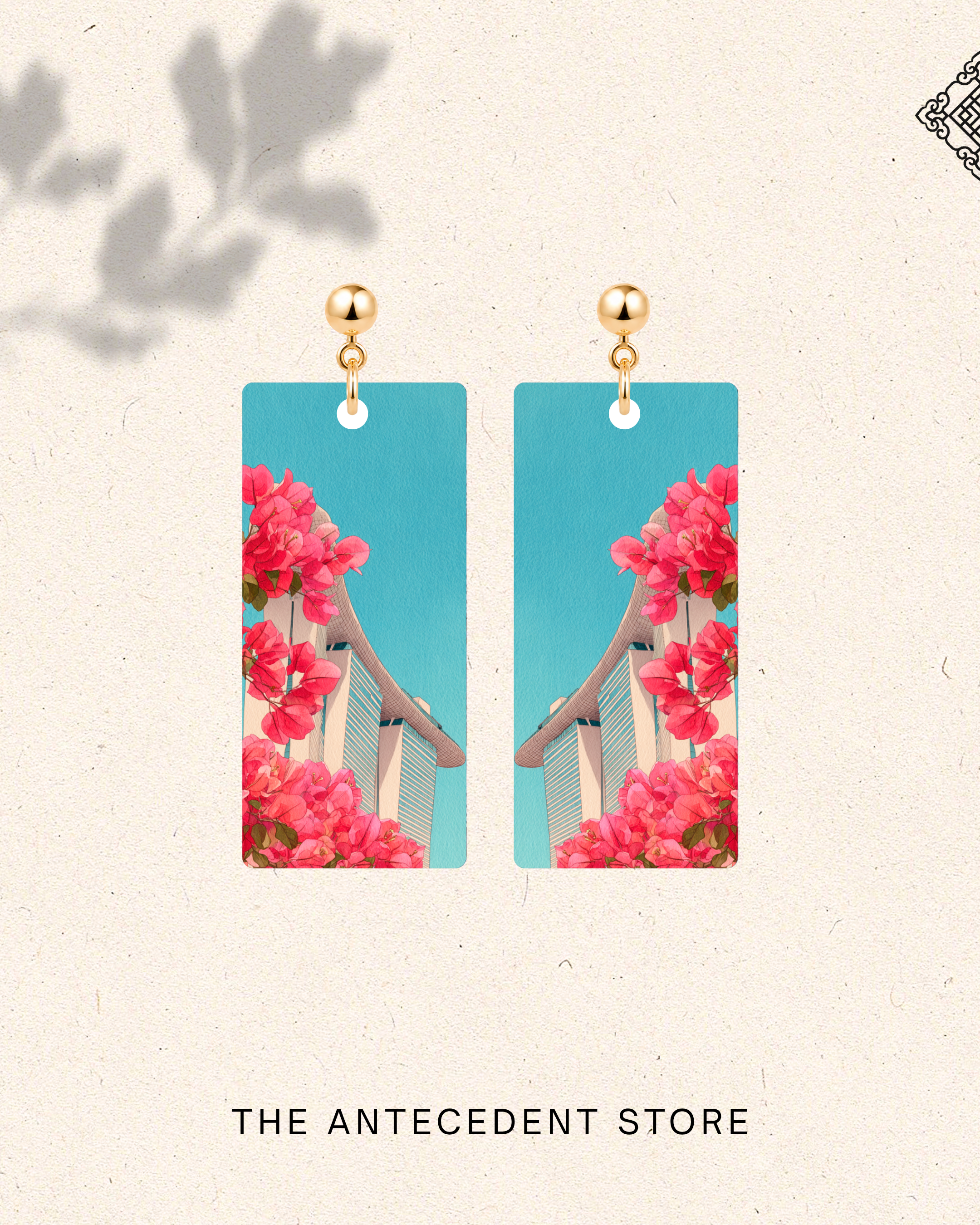 THE ANTECEDENT STORE | Singapore in Bloom Earrings | Bougainvillea