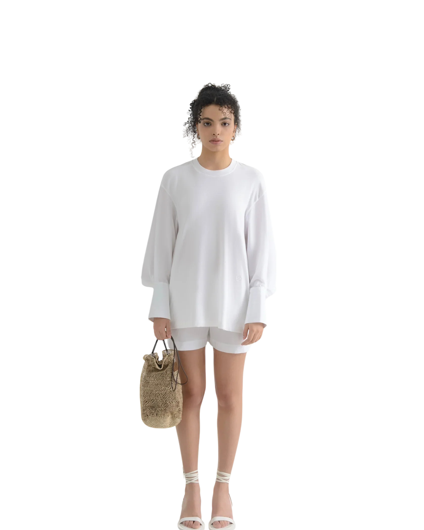 LAYERPLAN | Boyfriend Fit Tencel Blend Long Sleeve Top