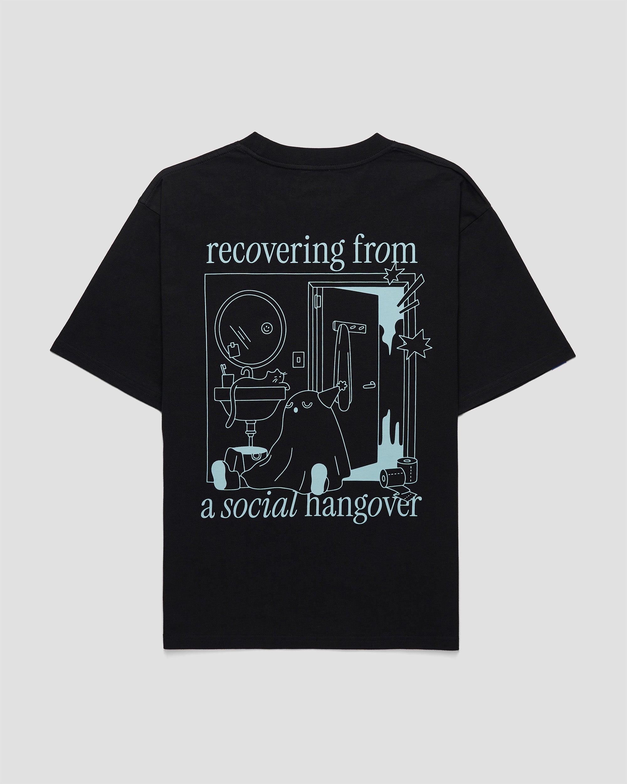 TALKING TOES | Social Hangover Oversized Tee - Black